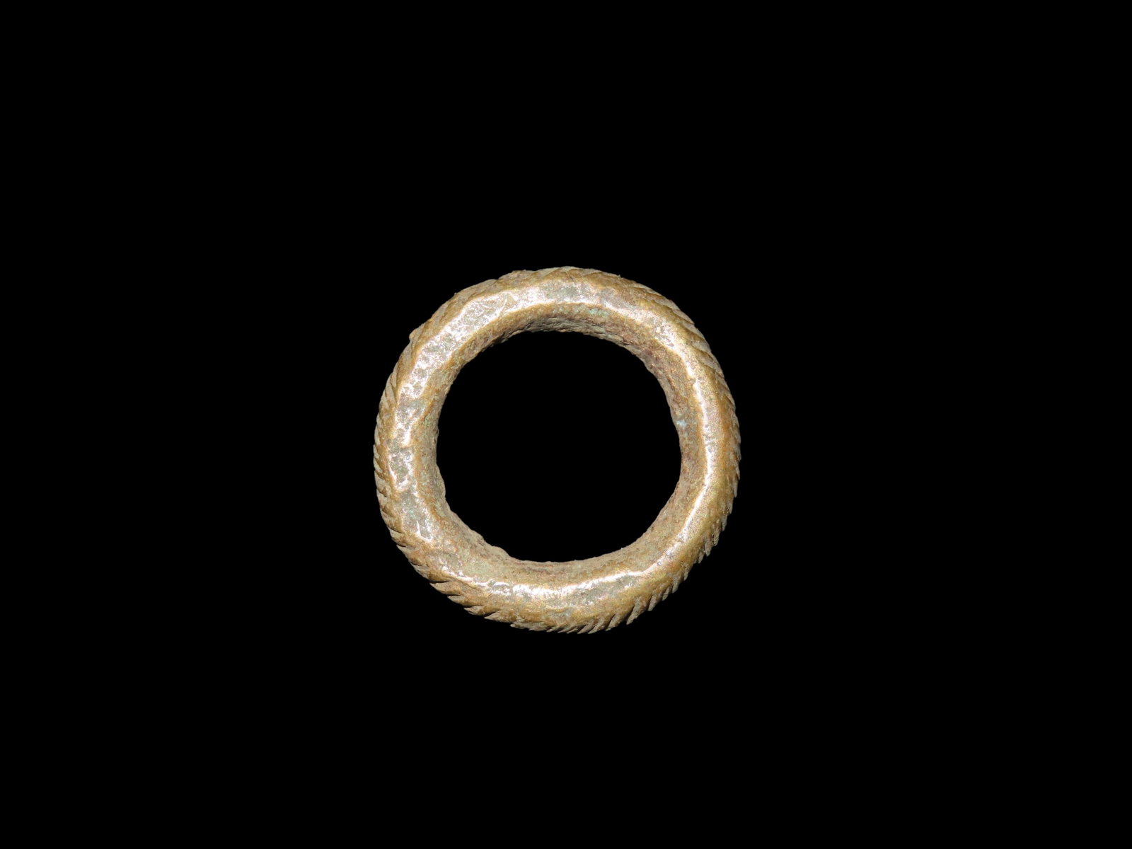 Handmade Bronze Nigerian Wedding Ring, From Late 1800s - Early 1900s: Handmade Bronze Nigerian Wedding Ring, From Late 1800s - Early 1900s