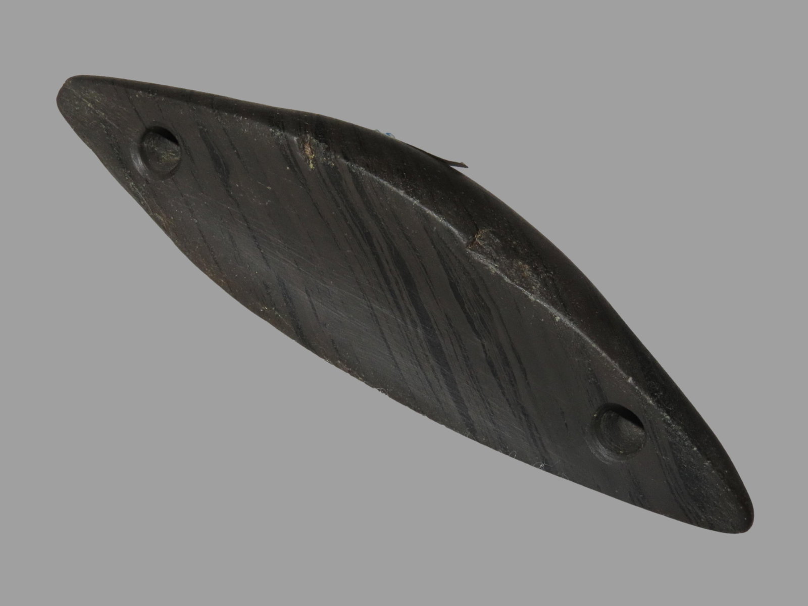 Incredible Banded Slate Boatstone. Hocking Co. Ohio. Motley COA. Amazing polish & nice vivid: Incredible Banded Slate Boatstone. Hocking Co. Ohio. Motley COA. Amazing polish & nice vivid banding. Great no brainer old example.