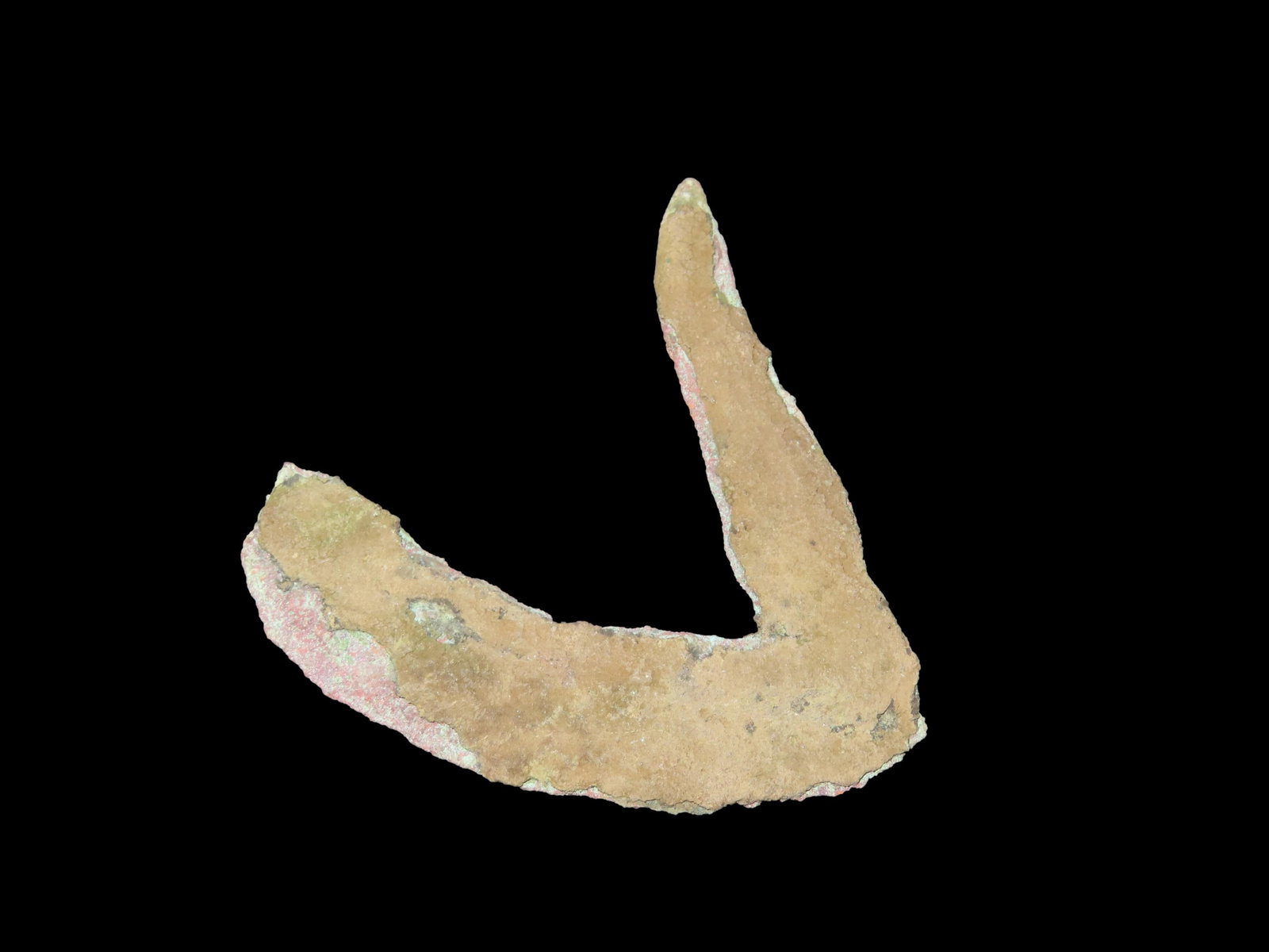 Rare 2 1/2" Copper Crescent Knife, Vilas Co. Wisconsin. Well shaoed example with heavy patina!: Rare 2 1/2" Copper Crescent Knife, Vilas Co. Wisconsin. Well shaoed example with heavy patina!