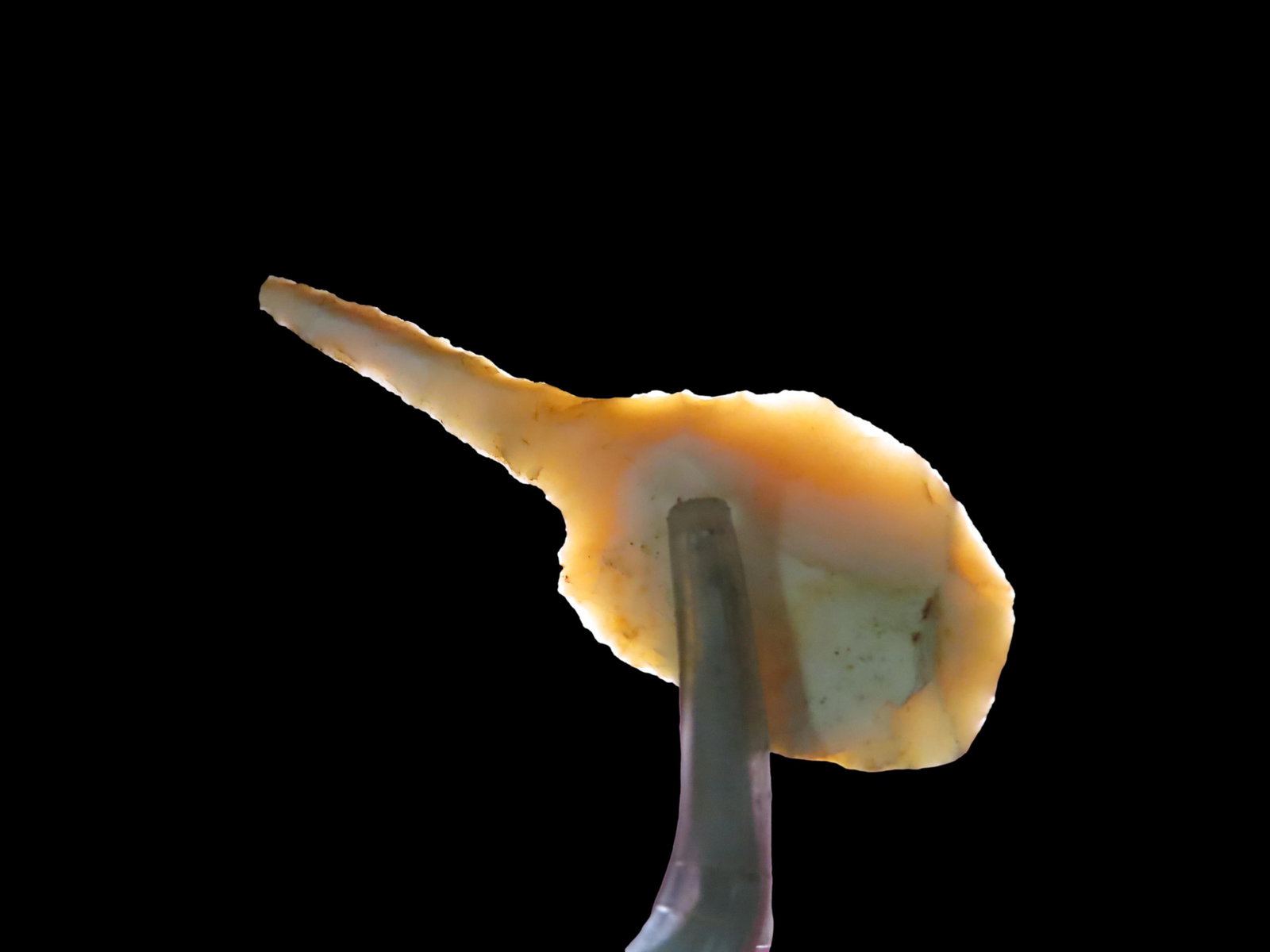 Incredible Cahokia Micro Drill, Highly Translucent. Madison Co. Illinois. Very delicate and colorful: Incredible Cahokia Micro Drill, Highly Translucent. Madison Co. Illinois. Very delicate and colorful example. Nicely flaked, very thin, no damage and great patina!