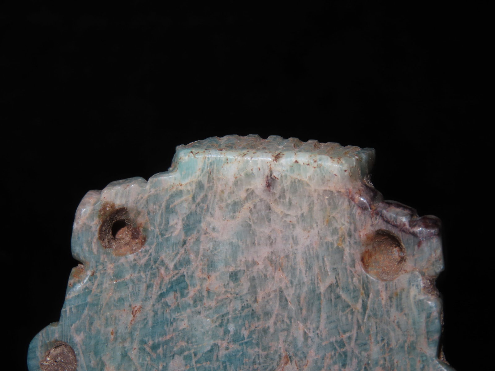 Incredible Mayan Maskette Pendant, Guatemala. Motley COA. Made from a Gorgeous Blue-Green jade. Just - 7