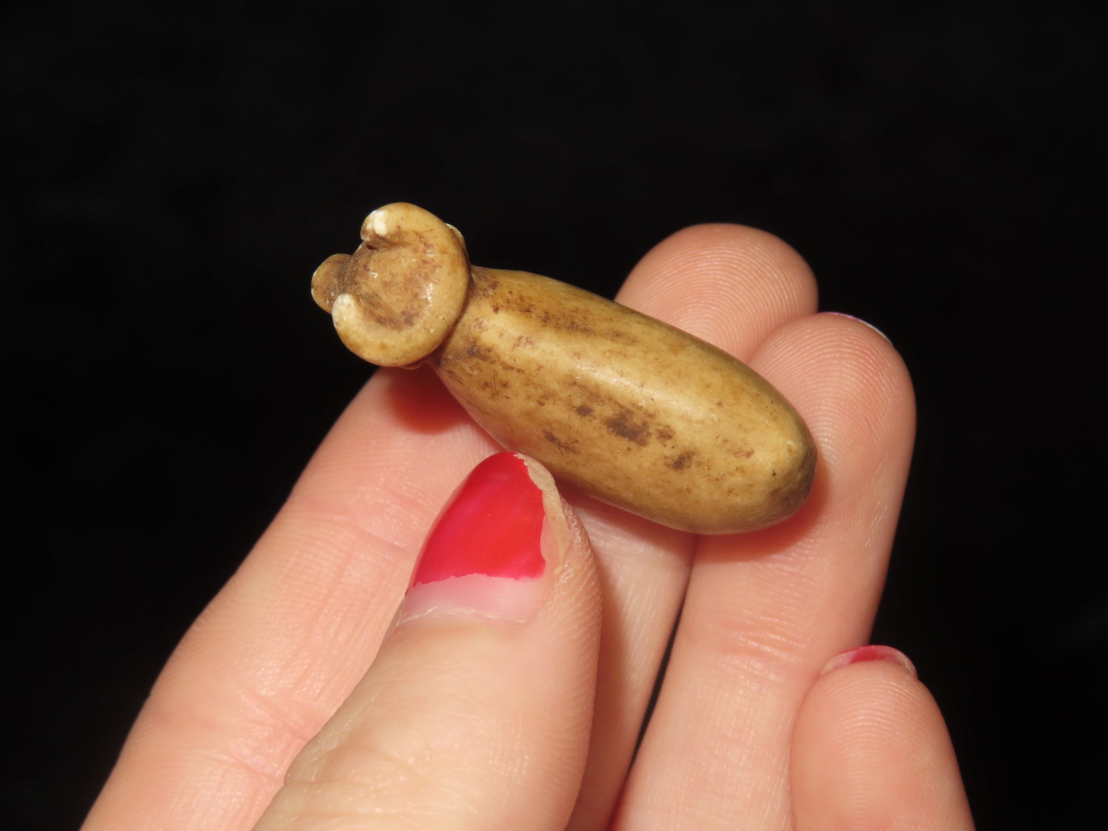 Pre-Columbian Stone Canopa Ram Effigy from Peru, Nicely Detailed Example. Nice form and Polish with - 3