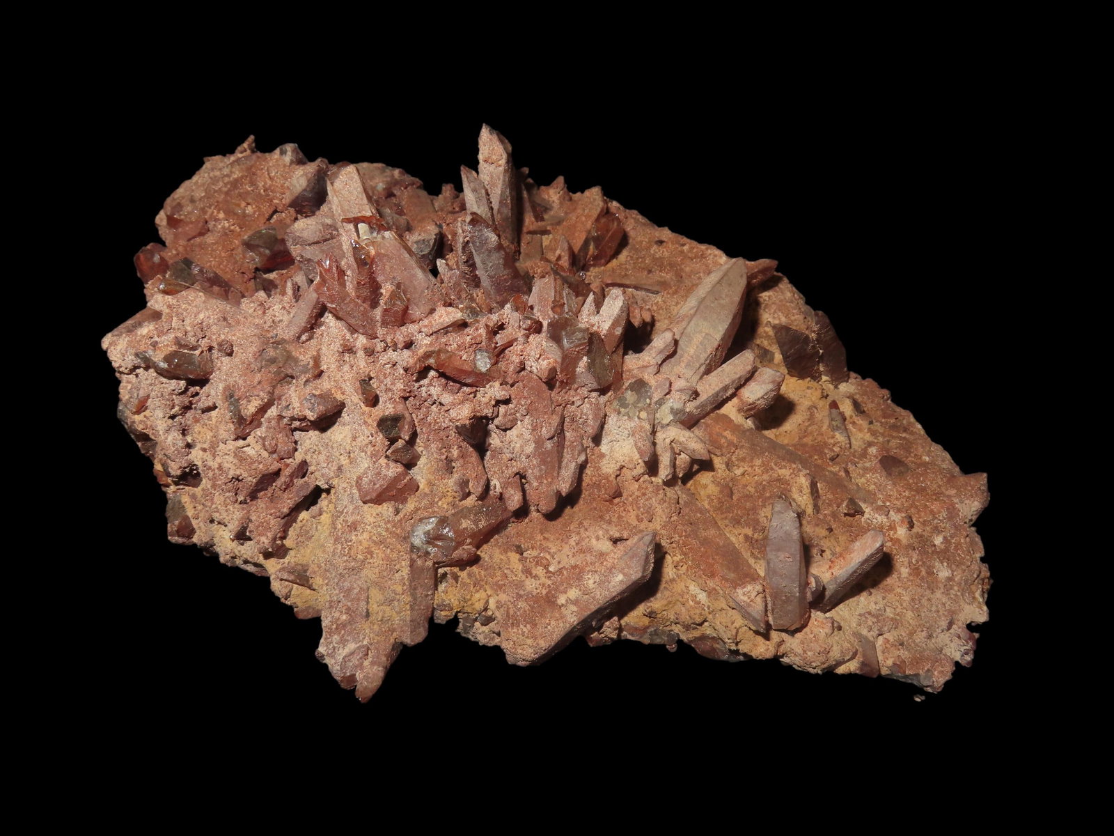 Beautiful HUGE Red Quartz Crystal Cluster, Great Display Specimen.: Beautiful HUGE Red Quartz Crystal Cluster, Great Display Specimen.