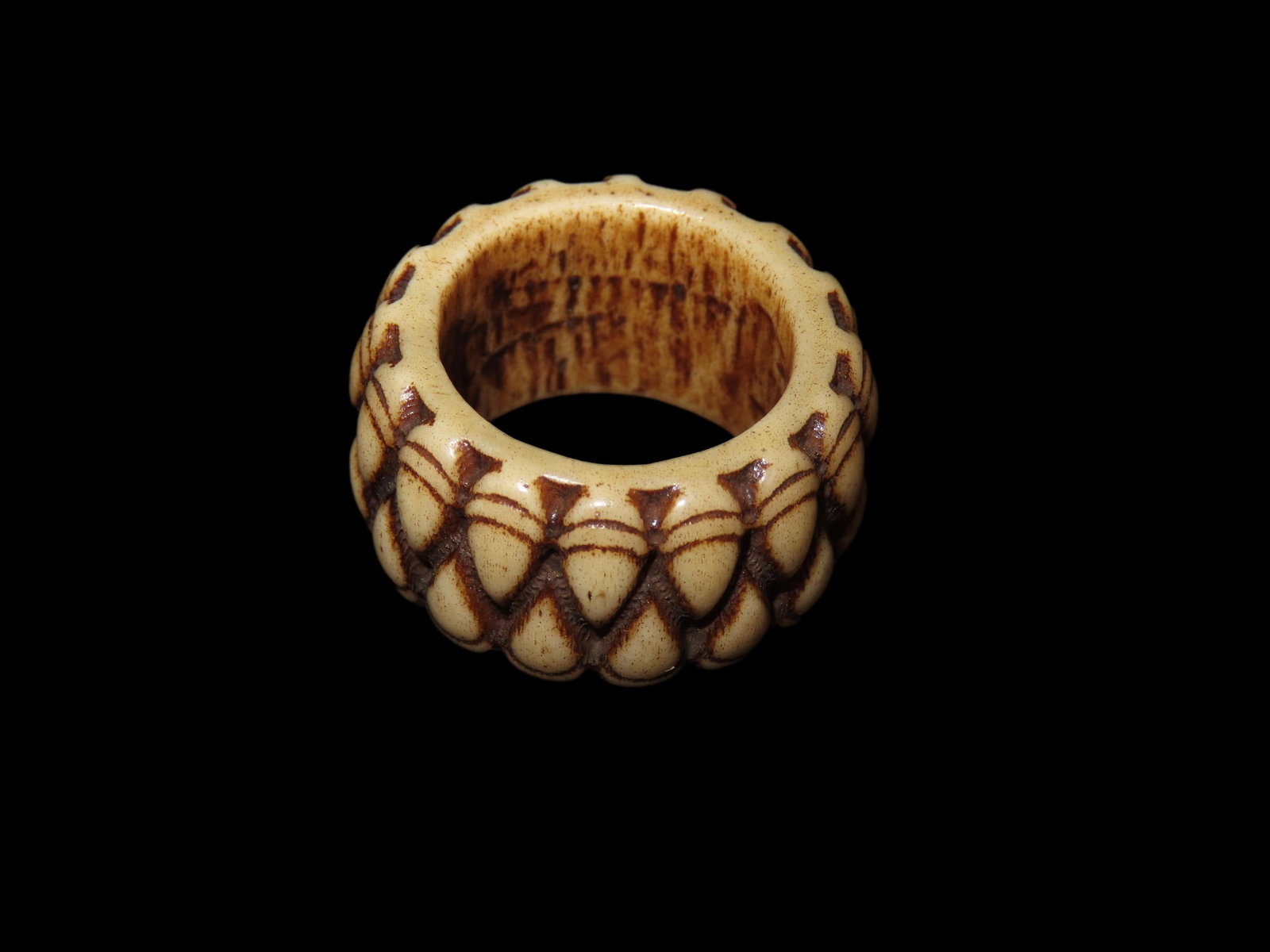 Antique Carved Bone Ring (1 of 4)