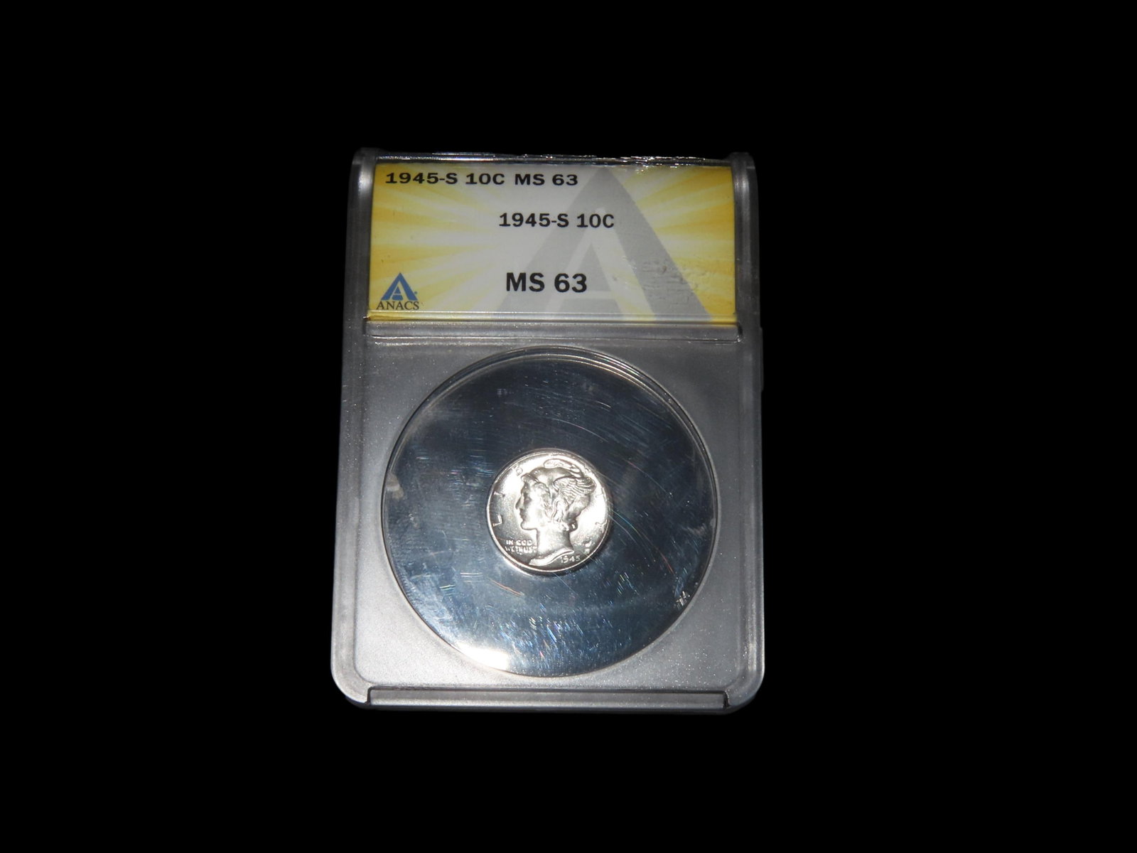 HIGH GRADE 1943-D Mercury Dime, MS-63, Professionally Slabbed & Graded, Amazing Brilliant: HIGH GRADE 1943-D Mercury Dime, MS-63, Professionally Slabbed & Graded, Amazing Brilliant Uncirculated Condition, Early U.S. Silver Coin.