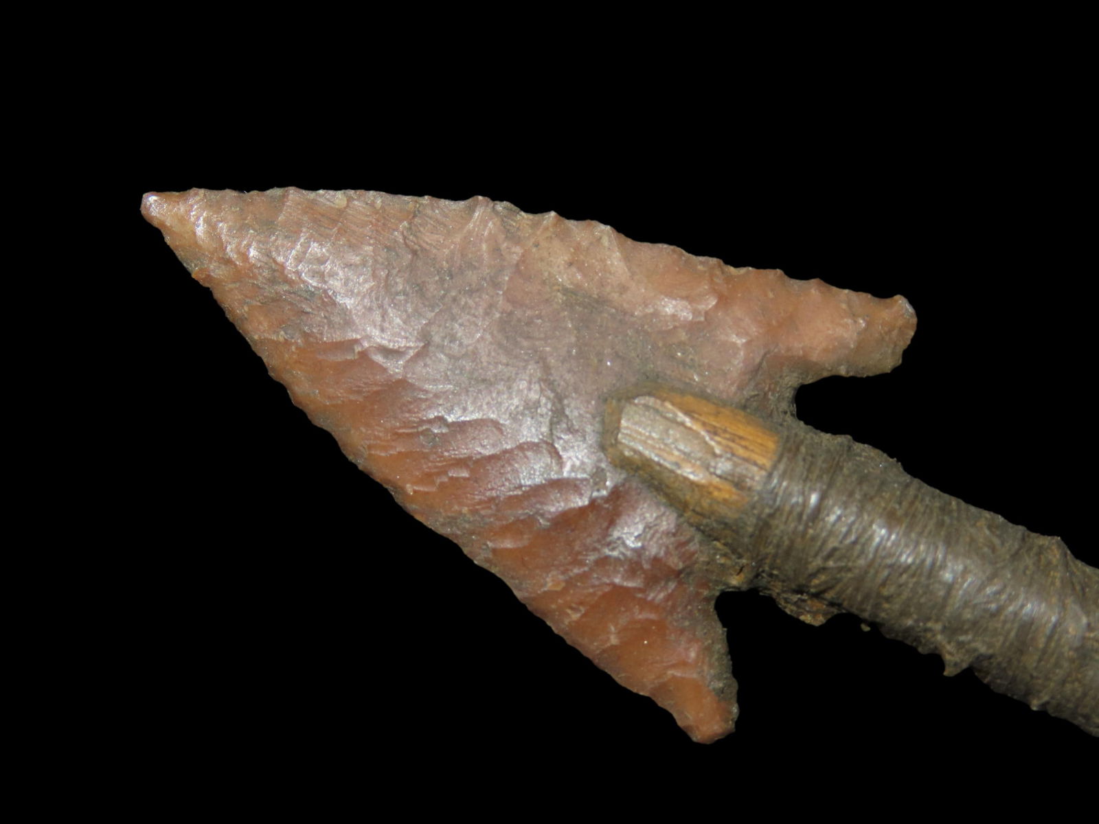 Phenomenal 28 1/4" All Original Historic Plains Indian Arrow with Original Hafted Arrowhead, Origina (1 of 9)