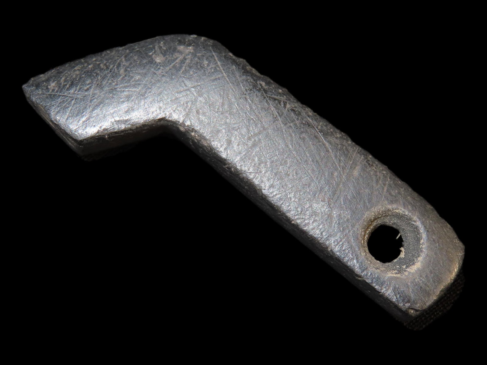 2 1/4" x 1" Effigy Claw Pendant, Canal Coal, Motley / Leithoff COA, Recovered in the 1950s in Ohio, (1 of 11)