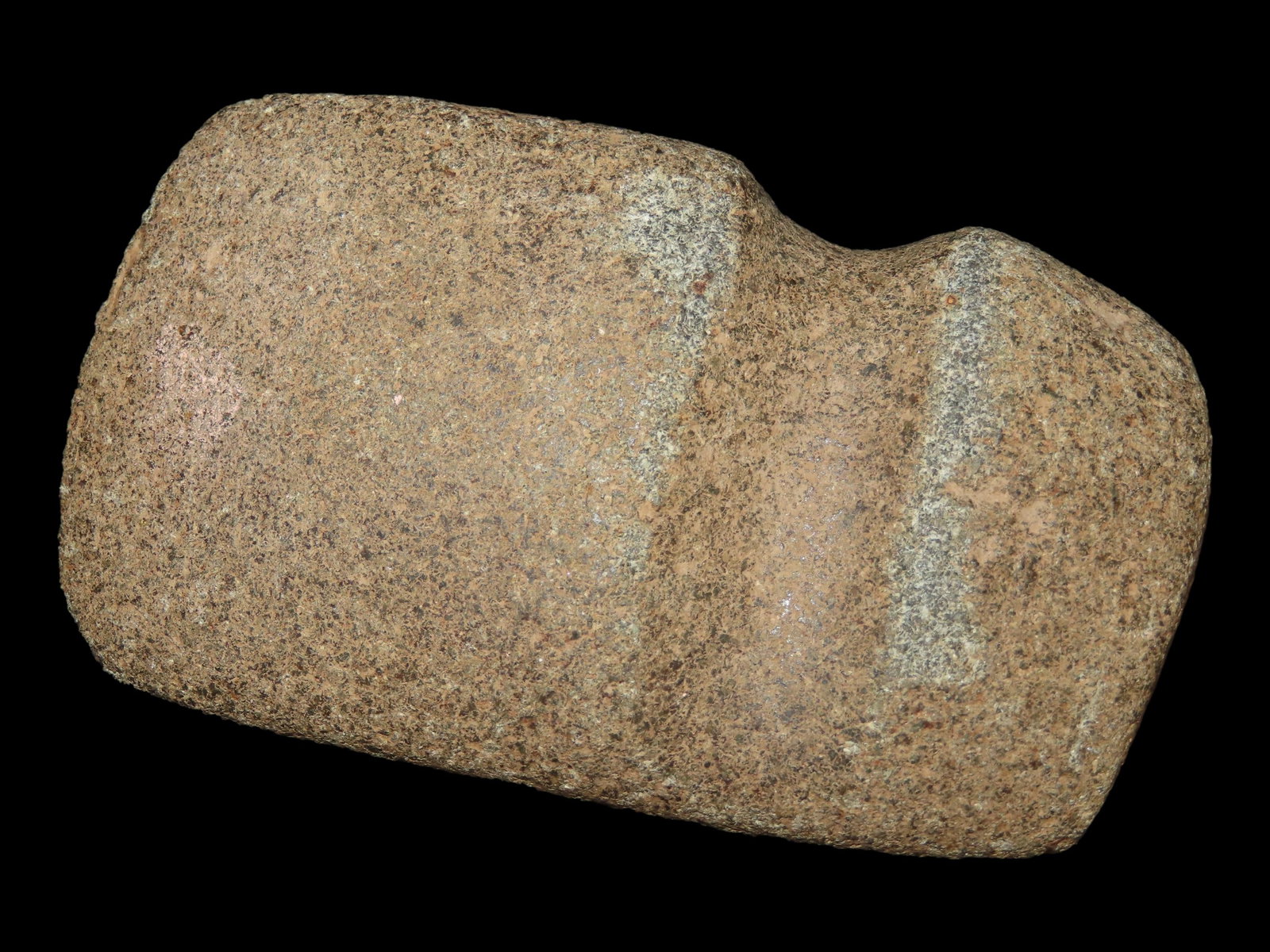 4 1/8" x 2 3/8" Three Quarter Grooved Axe, Colorful Granite, Adams Co., Illinois, Motley & Leithoff (1 of 11)