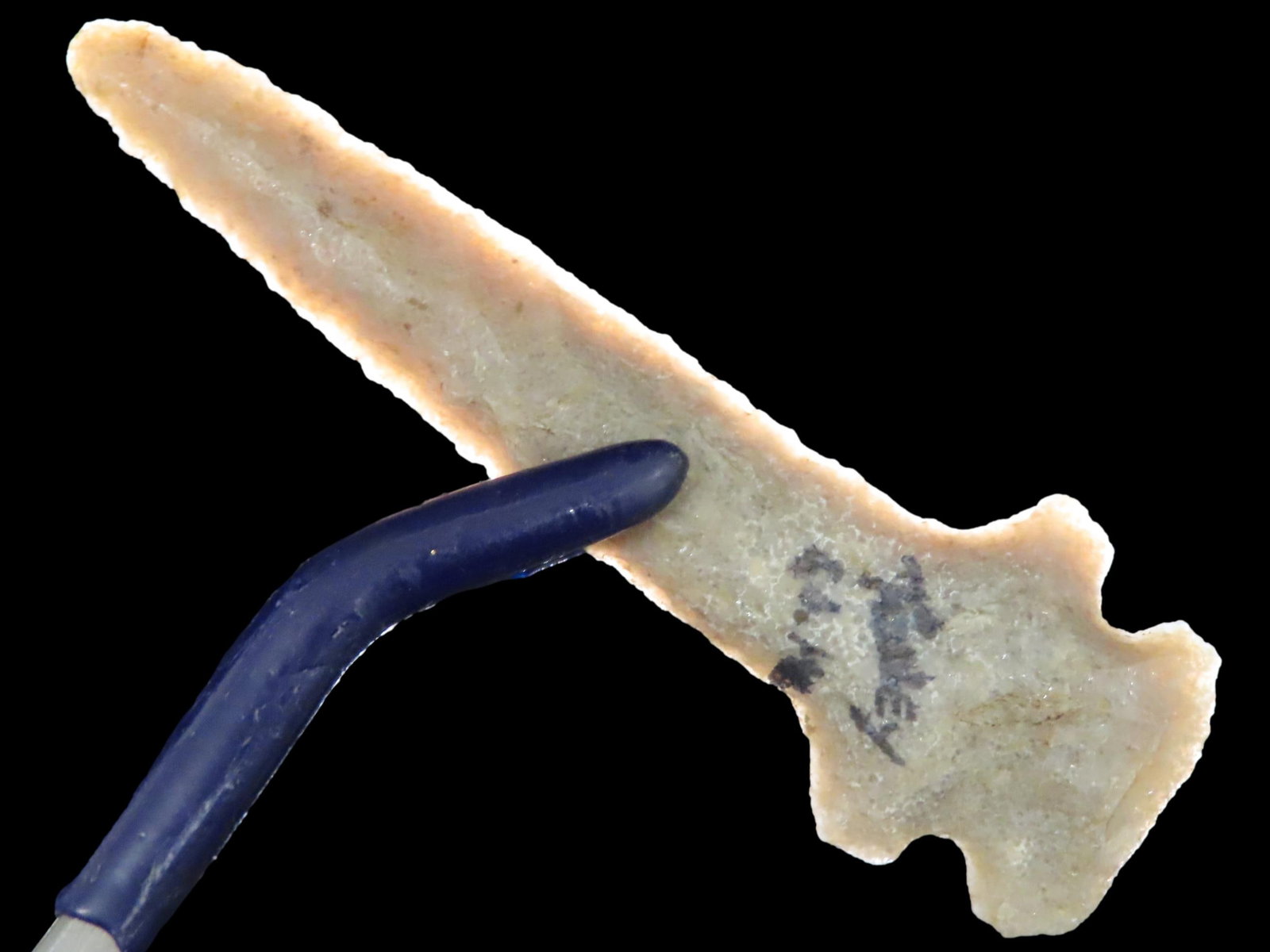 2 5/8" x 13/16" Dovetail Drill, Oolitic Chert, Missouri, Motley & Leithoff COA: 2 5/8" x 13/16" Dovetail Drill, Oolitic Chert, Missouri, Motley & Leithoff COA