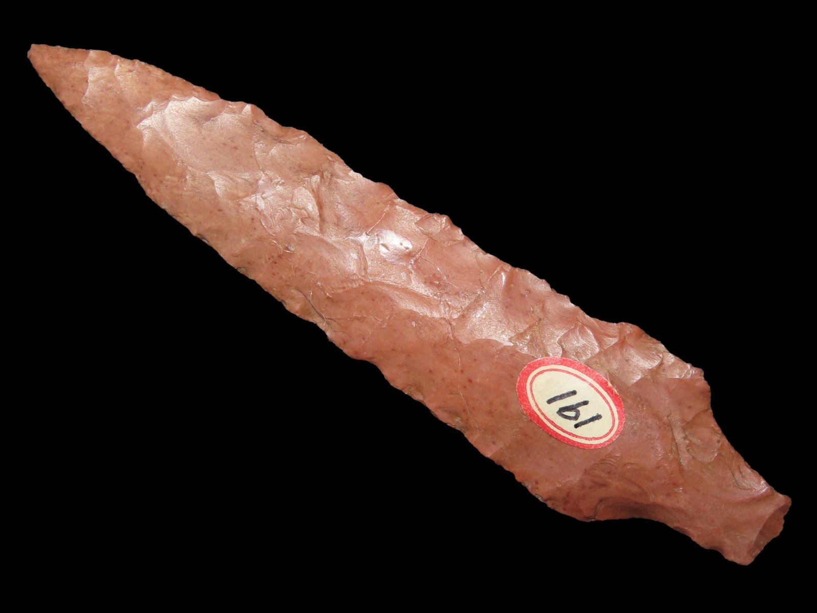 4 1/8" x 15/16" Kramer, Robbins Adena, White Ft. Payne Chert, Shelby, Tennessee, Dickey COA (1 of 13)