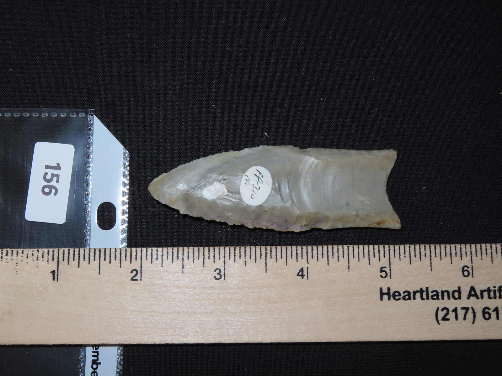 3 1/8" x 1 1/16" Gainey or Gainey Clovis, Ste. Genevieve Chert, Kentucky, Dickey COA & Motley / - 13