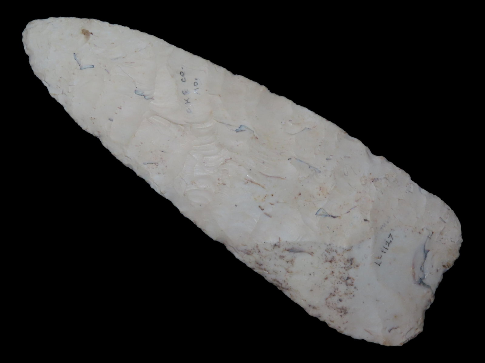 6 1/4" x 2 1/8" Stanfield, Burlington Chert, Pike Co., Missouri, Motley & Leithoff COA (1 of 13)