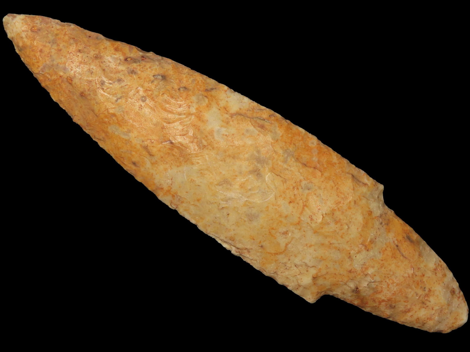 5 3/16" x 1 5/16" Adena, Creek Stained Chert, Madison Co., Illinois, Motley & Leithoff COA (1 of 14)