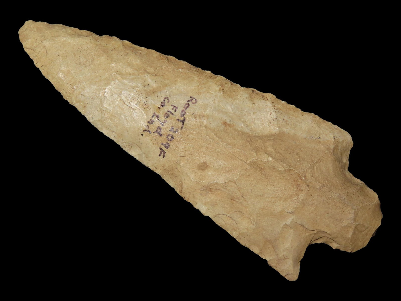 4 7/8" x 1 7/8" Pickwick, Tan Chert, Floyd Co., Indiana, Davis & Davis COA (1 of 14)