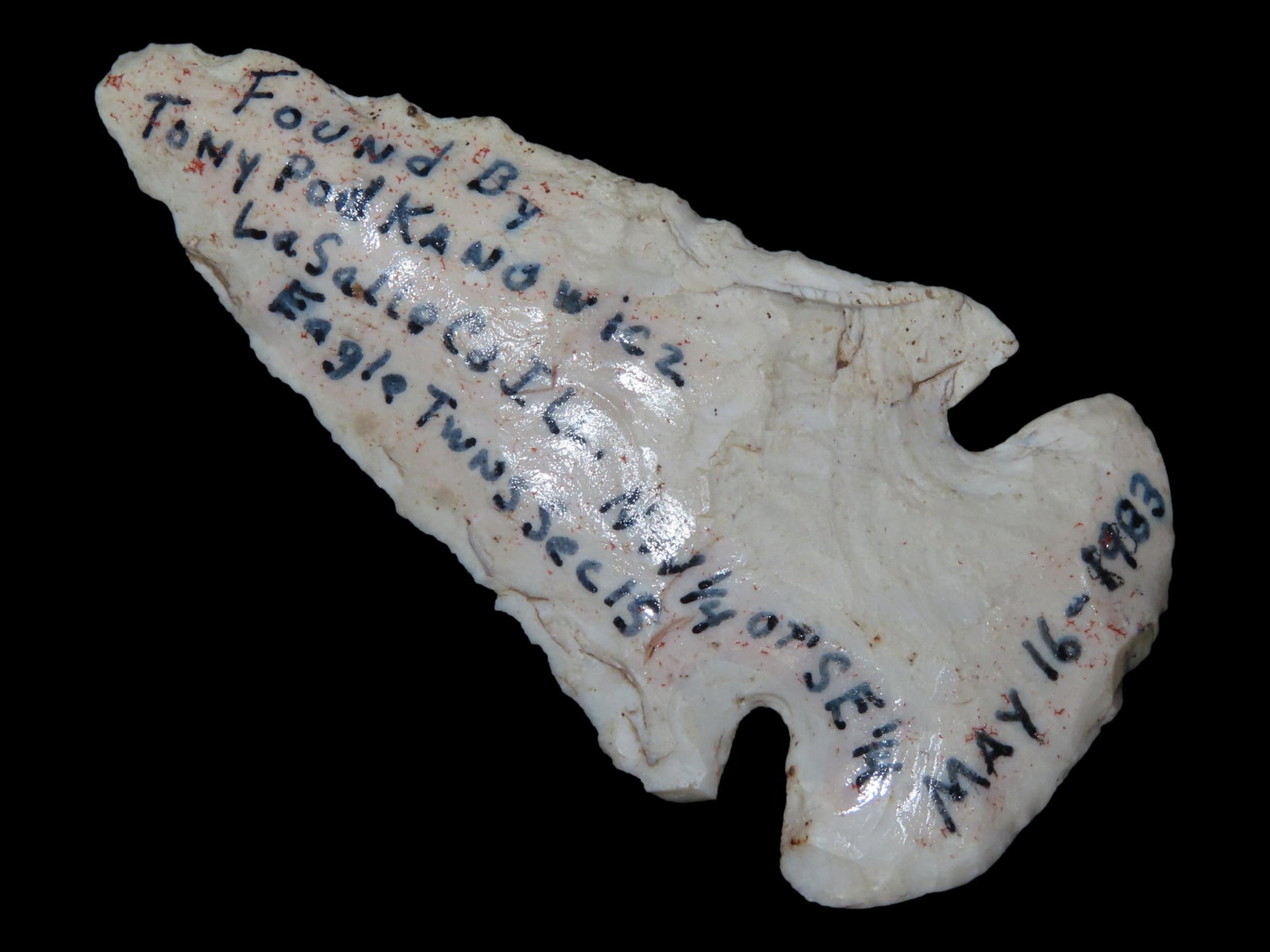 2 11/16" x 1 3/8" Dovetail, Found in LaSalle Co., Illinois by Tony Podkanowicz, Davis COA (1 of 11)