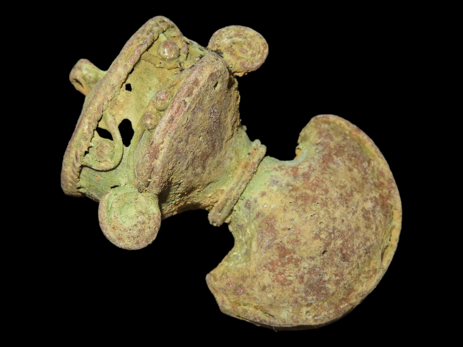 1 5/16" x 1 15/16" Pre-Columbian Zoomorphic Effigy, Copper, Costa Rica, Motley & Leithoff COA (1 of 9)