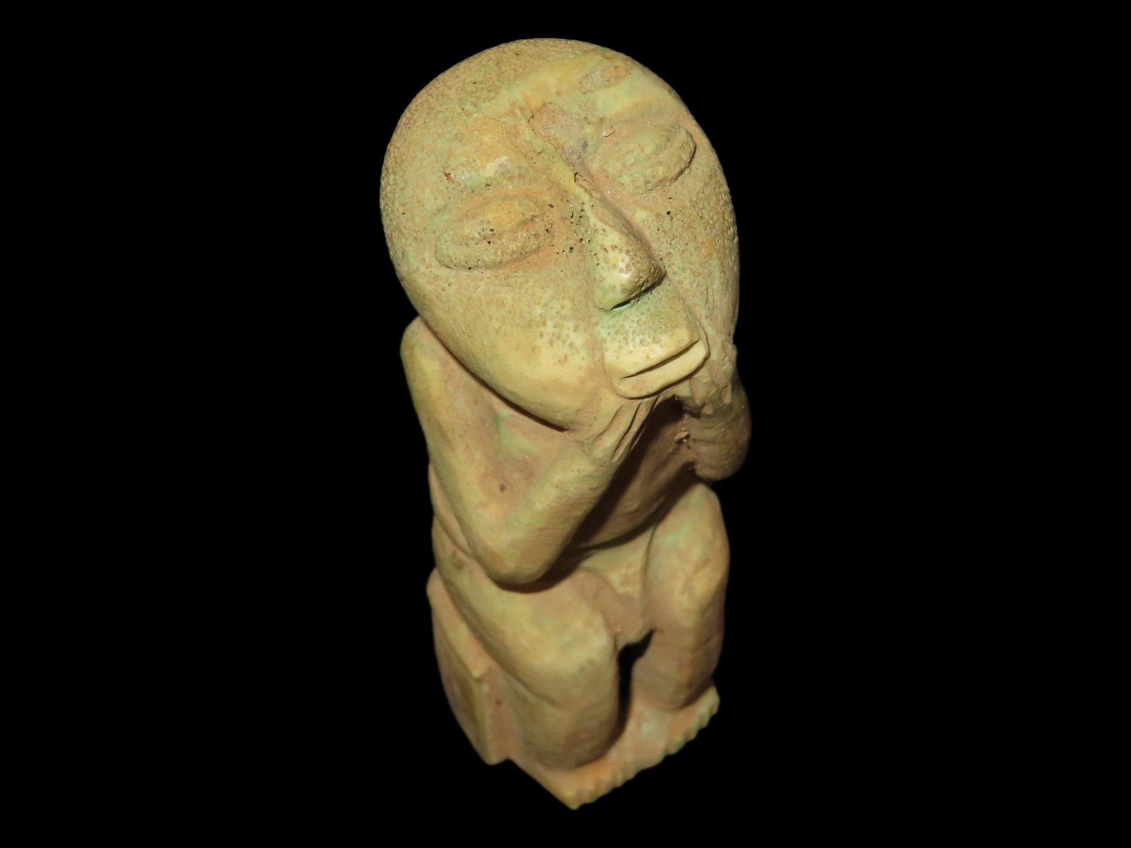 4 1/8" x 1 3/8" Pre-Columbian Alien Effigy Idol, Bone, South America, Motley & Leithoff COA (1 of 10)