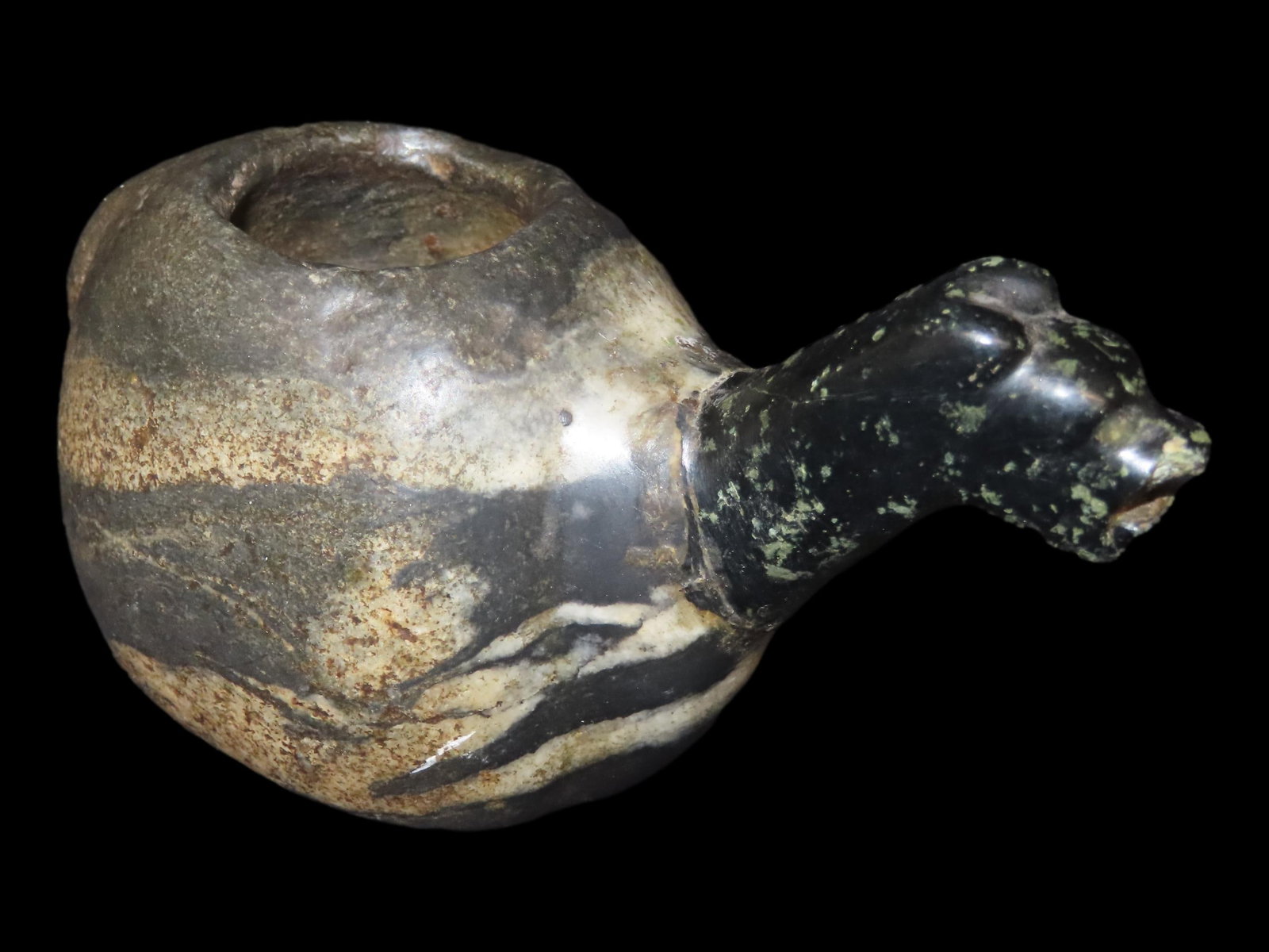 4 1/2" Pre-Columbian Long Restored Head, Canopa, Peru (1 of 10)