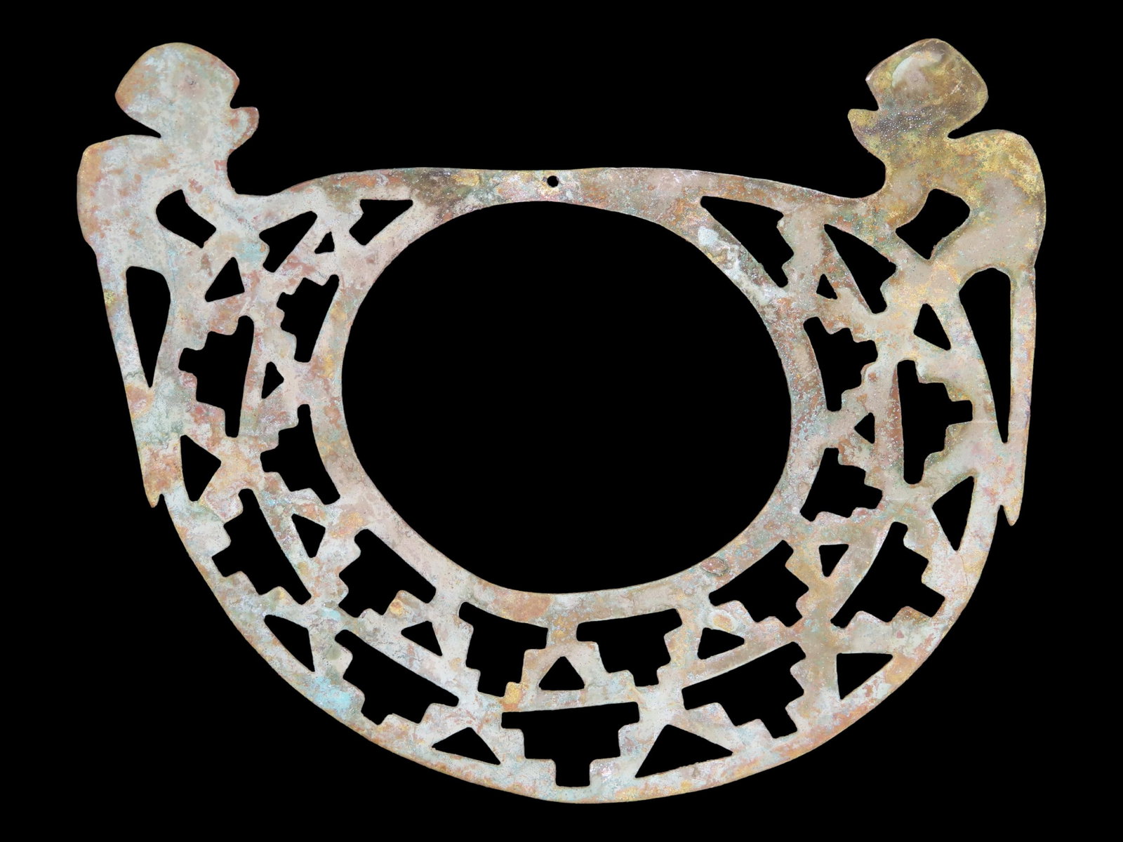 5 3/8" x 4 1/4" Zoomorphic Pendant, Copper, Peru, Motley & Leithoff COA (1 of 8)