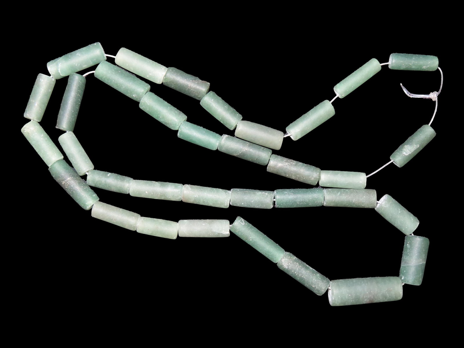24" Incredible Pre-Columbian Tairona/Mayan Jade Bead Necklace, South America (1 of 4)