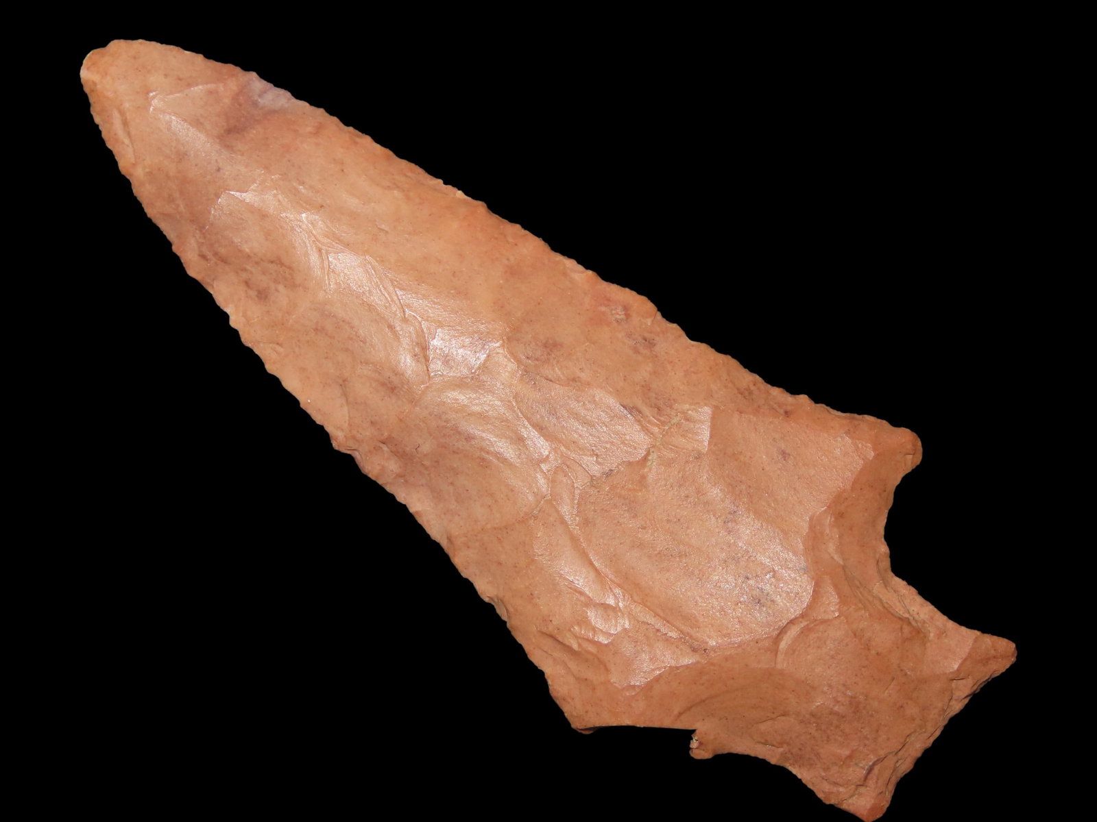 3 1/4" Flared Ear Pickwick, Indiana, Nice Red Chert, Ex. Nick Gatses (1 of 6)