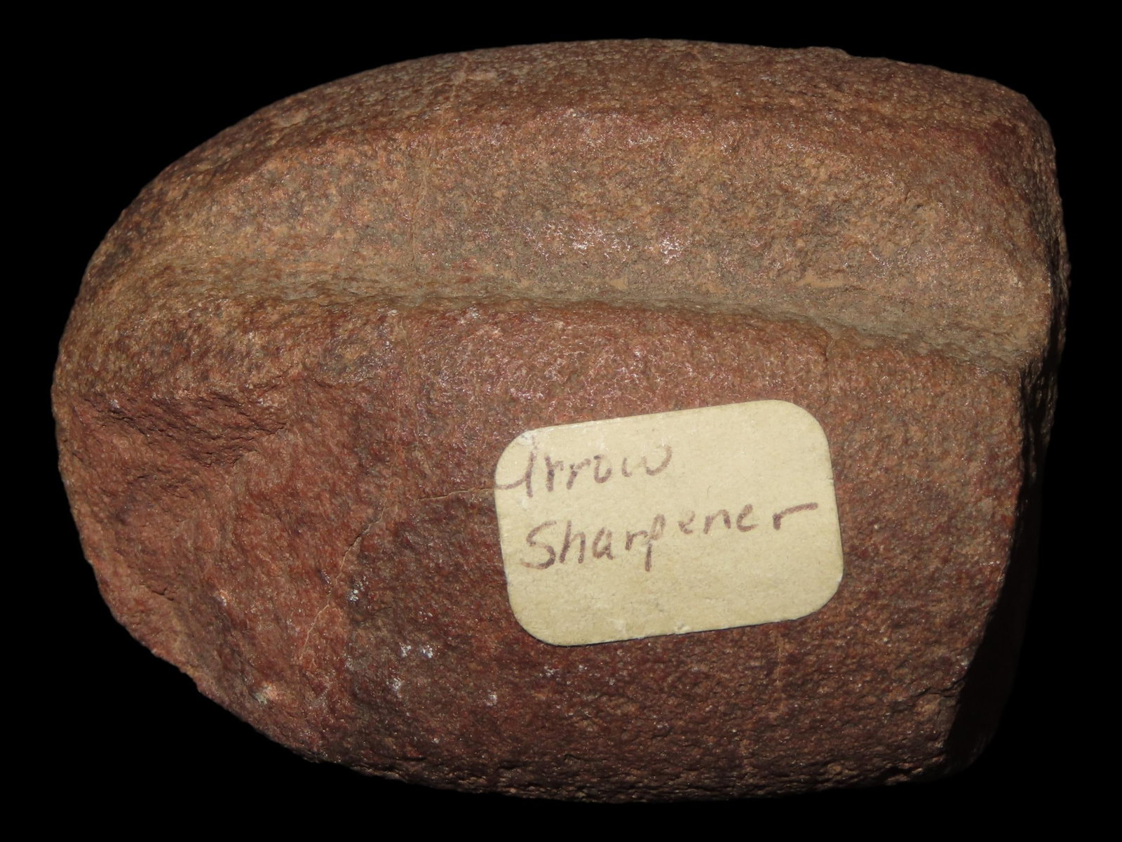 2 1/2" Arrow Shaper/Abrading Stone, Red Quartz, Found in Knox Co., Ohio (1 of 10)