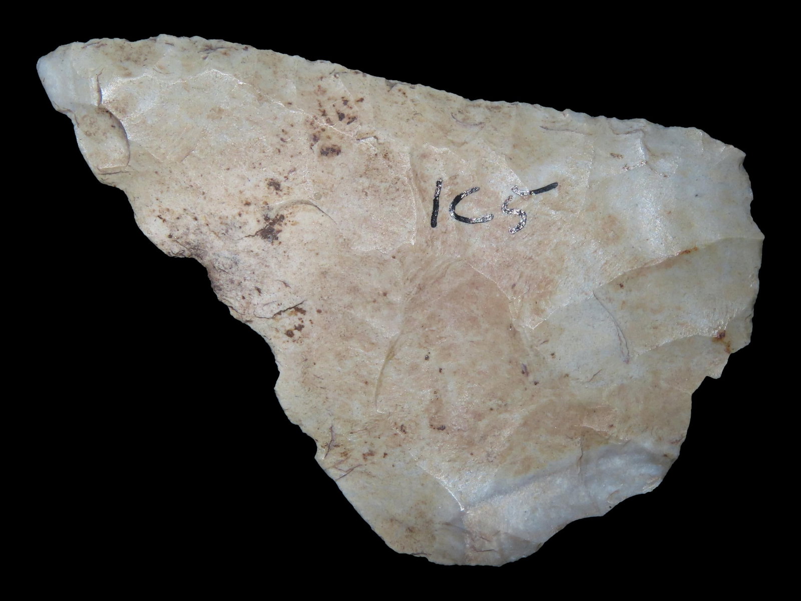 2 1/4" Attica Chert Cobbs Knife, Champaign Co., Illinois (1 of 6)