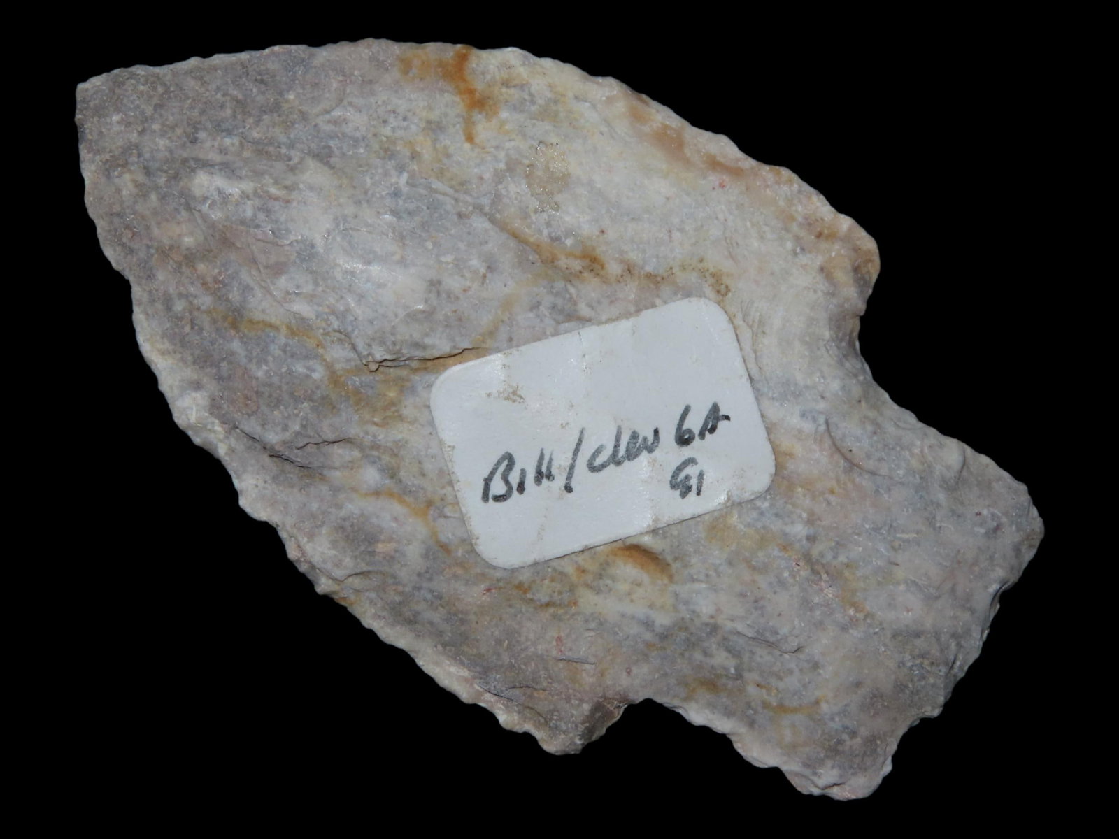 2 5/8" Stemmed Point, Coastal Chert, Georgia, Ex. Walt McIntire Coll. (1 of 6)