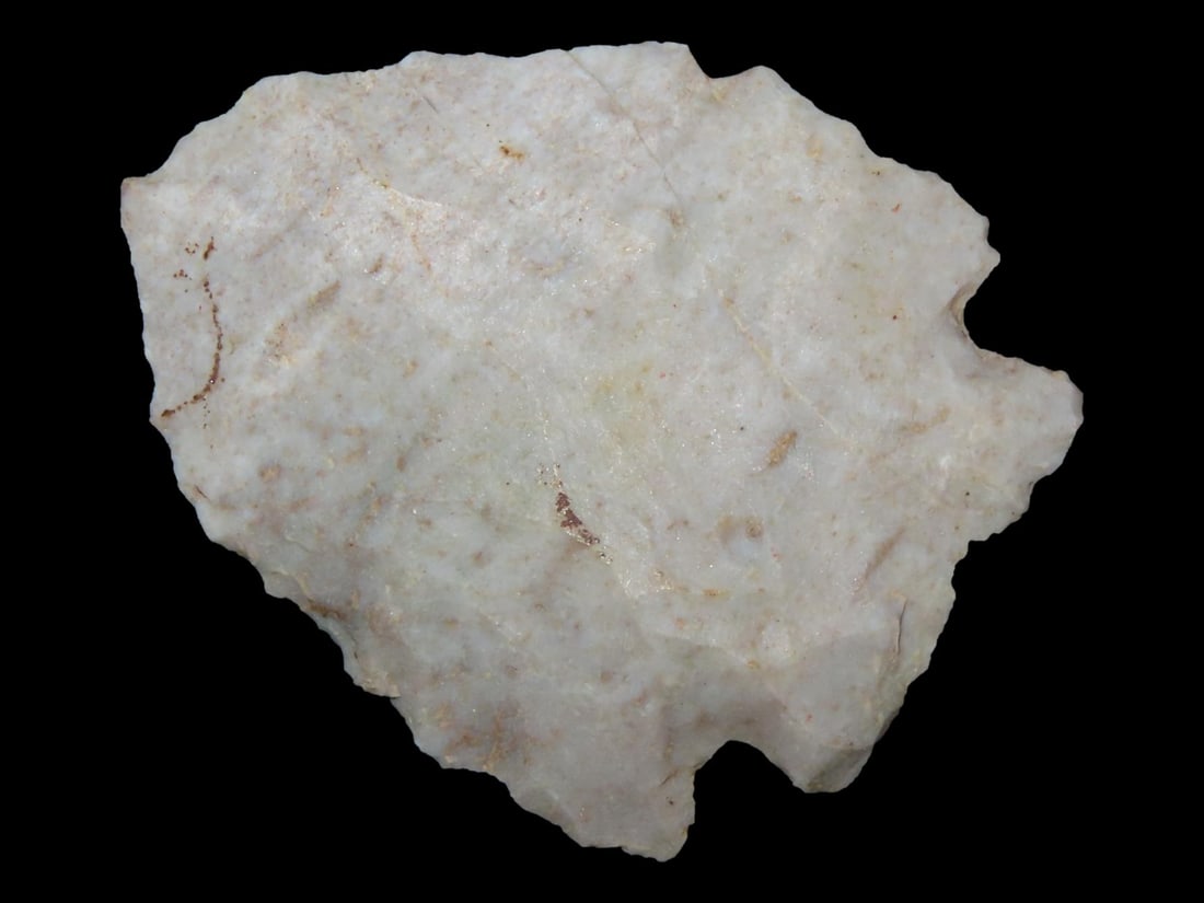 1 1/2" Attica Chert Neuberger, Ex. Schoon, Woodland, Illinois: 1 1/2" Attica Chert Neuberger, Ex. Schoon, Woodland, Illinois