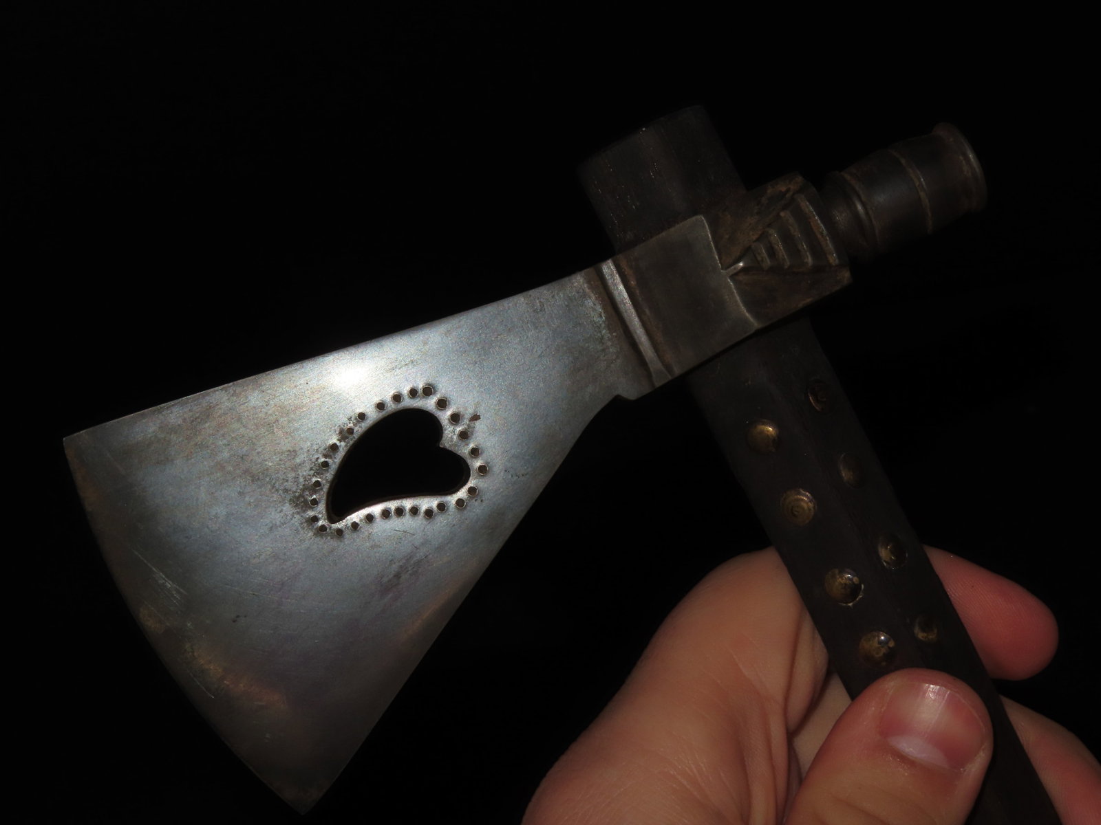 Early Pipe Tomahawk Axe, Nicely Tacked - 2