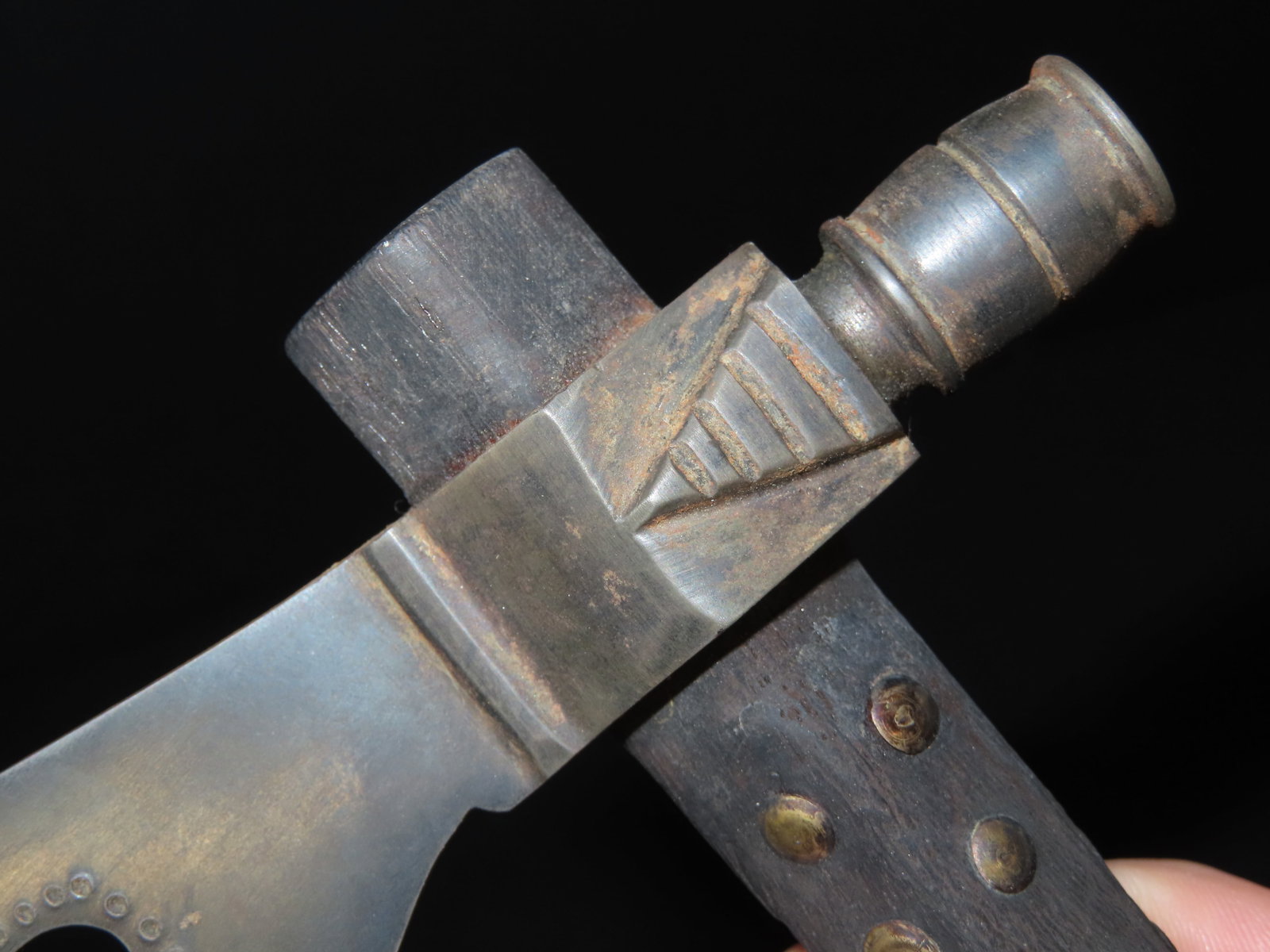 Early Pipe Tomahawk Axe, Nicely Tacked - 3