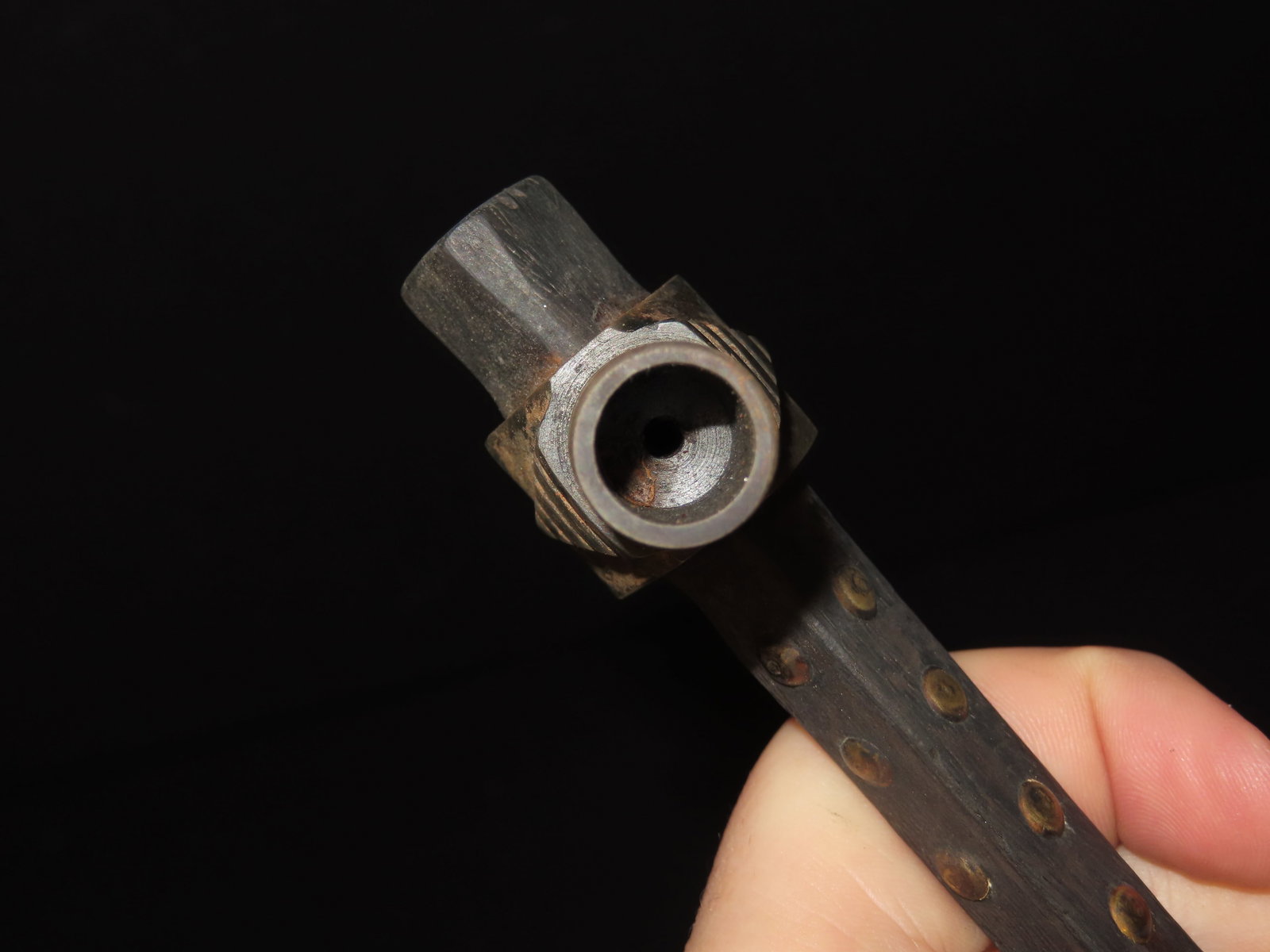 Early Pipe Tomahawk Axe, Nicely Tacked - 7