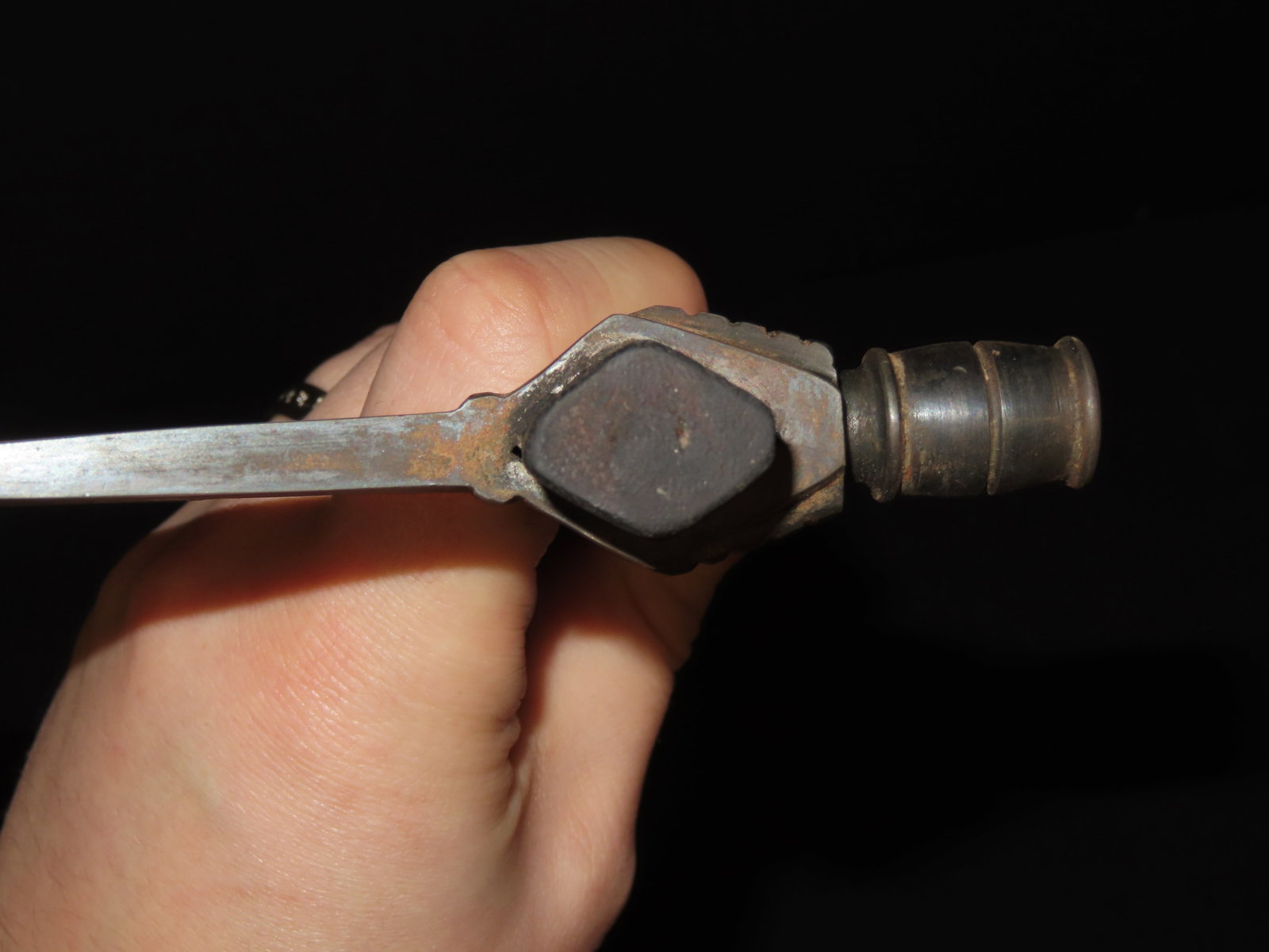 Early Pipe Tomahawk Axe, Nicely Tacked - 8
