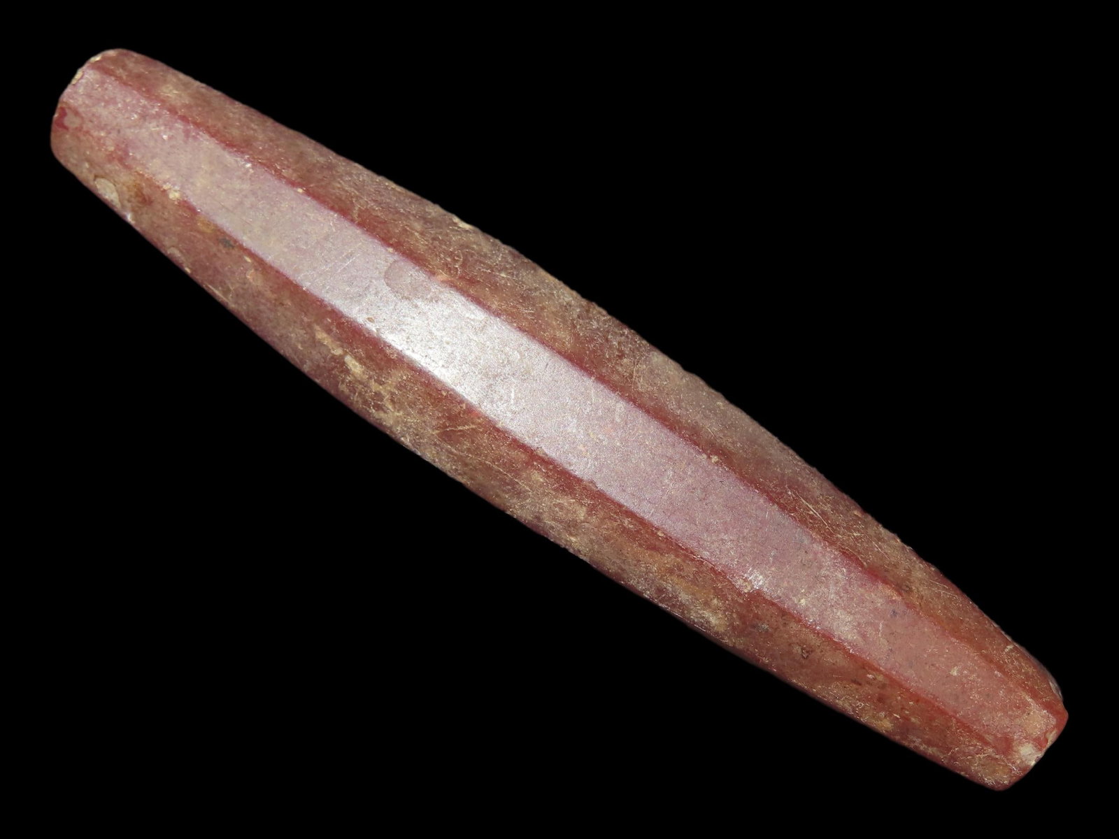 3 15/16" Superior Carnelian Agate Trade Bead, Faceted (1 of 6)