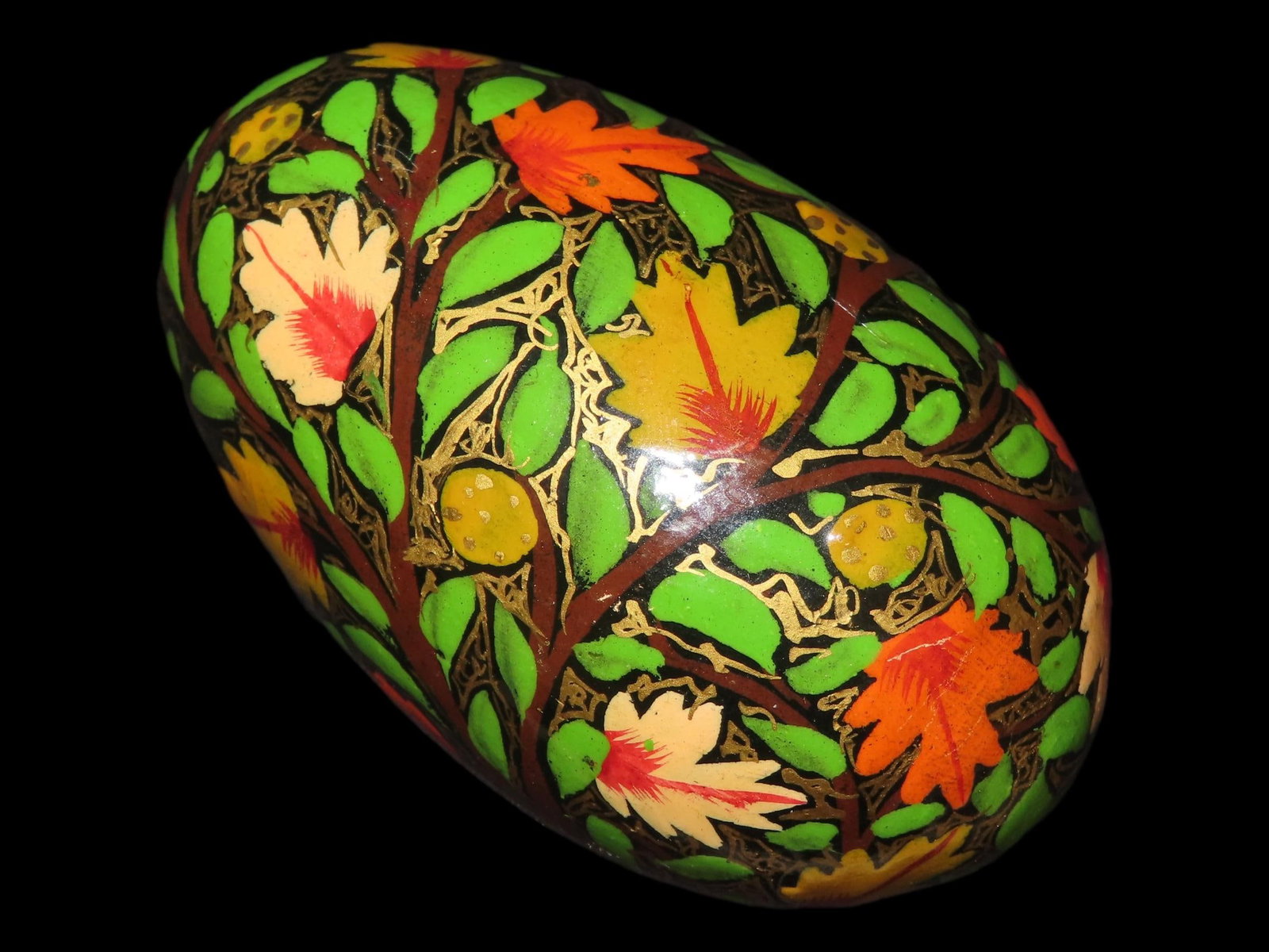 Amazing Art Hand Painted Paper Mache Egg, Kashmir, India (1 of 5)