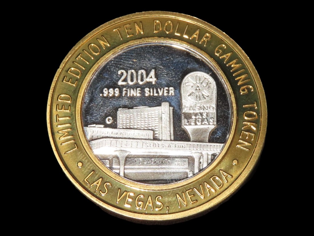 Authentic 1 oz Silver Limited Edition $10 Gaming Token, Las Vegas, .999 Pure Silver: Authentic 1 oz Silver Limited Edition $10 Gaming Token, Las Vegas, .999 Pure Silver