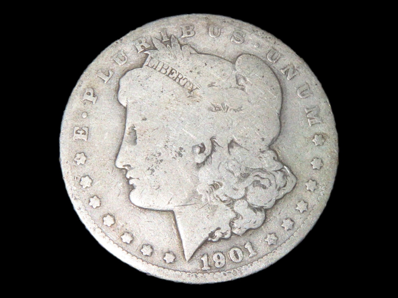 USA Silver Dollar Morgan Dollar, 1901-O, Grade Good: USA Silver Dollar Morgan Dollar, 1901-O, Grade Good