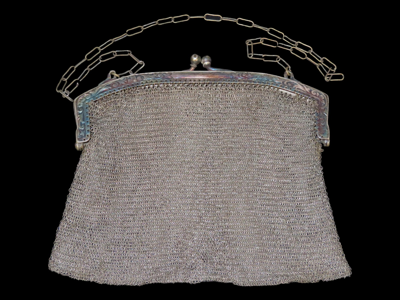 Antique Victorian German Silver Chatelaine Purse, 1860-1900 (1 of 4)