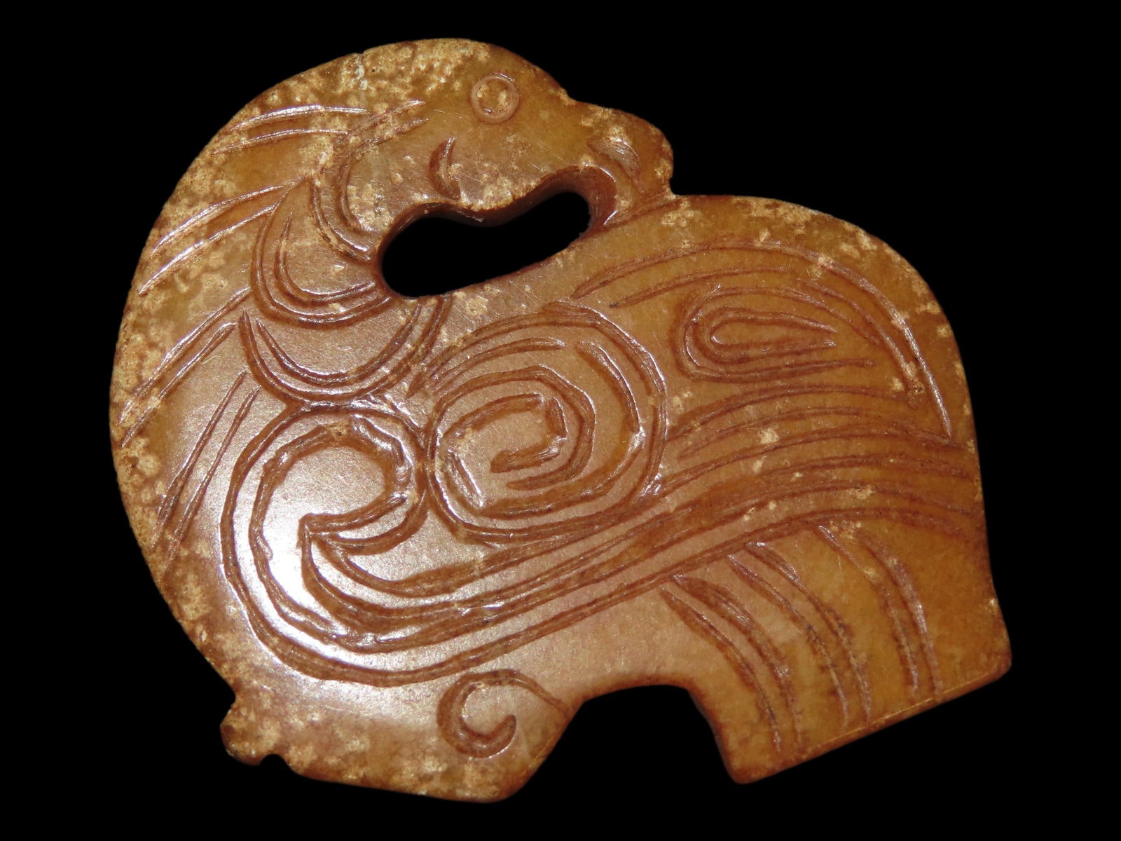 Old Chinese Hongshan Culture Jade/Effigy Carving/Pendant: Old Chinese Hongshan Culture Jade/Effigy Carving/Pendant