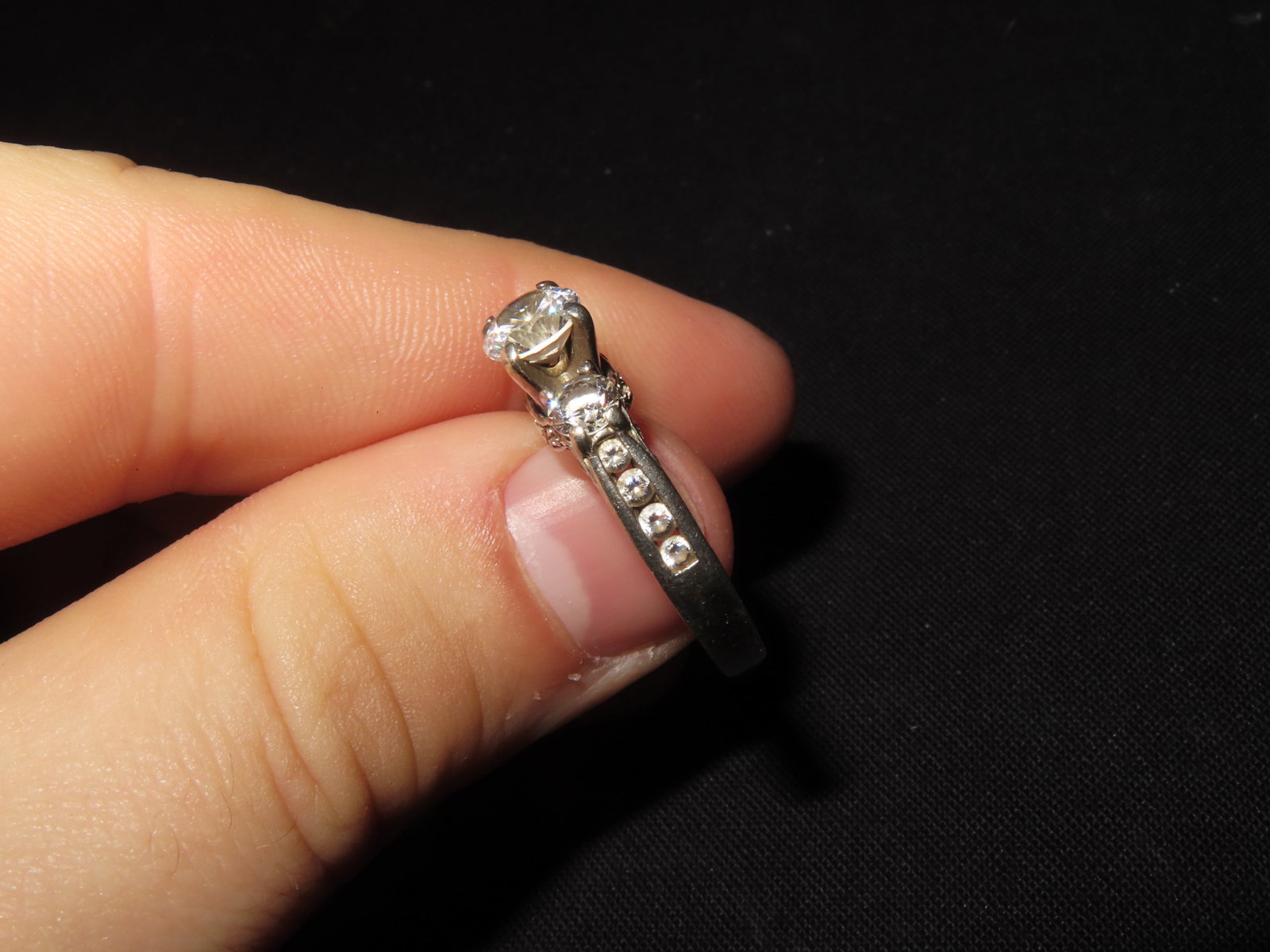 Silver Ring, Stamped Inside, Stones Untested - 3