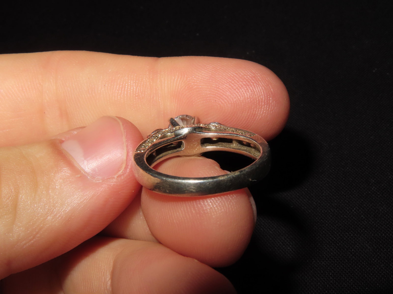Silver Ring, Stamped Inside, Stones Untested - 4