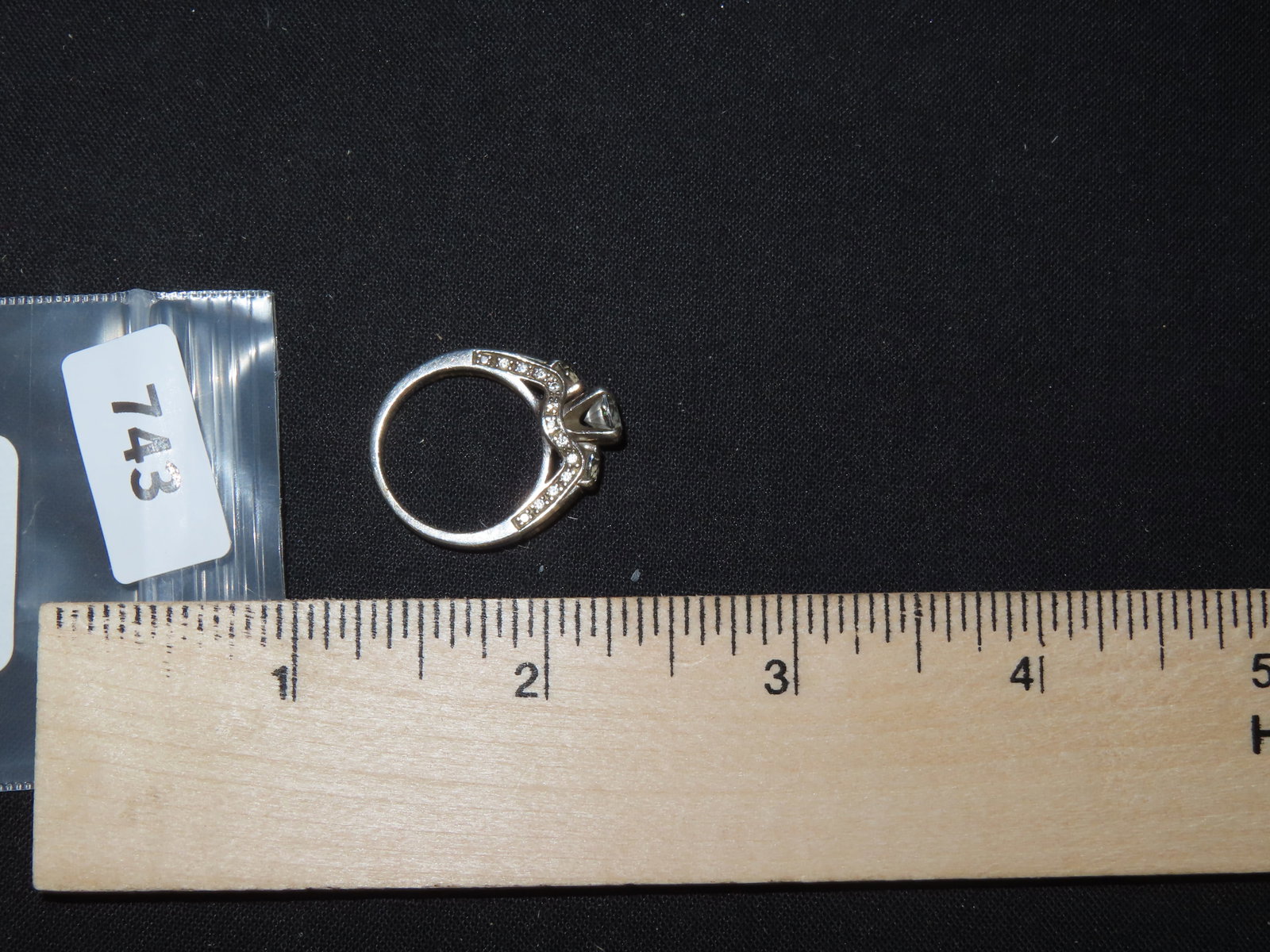 Silver Ring, Stamped Inside, Stones Untested - 5