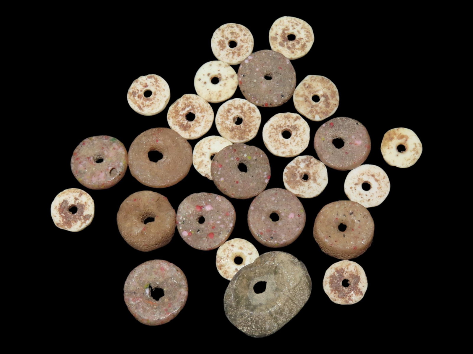 Neolithic Stone and Shell Beads, Sahara Desert, Southwest Africa, 4000-6000 Years BP (1 of 2)