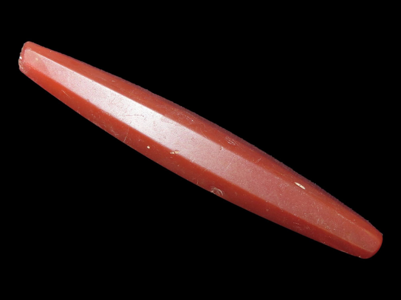 2 15/16" Superior Carnelian Agate Trade Bead, Faceted (1 of 5)