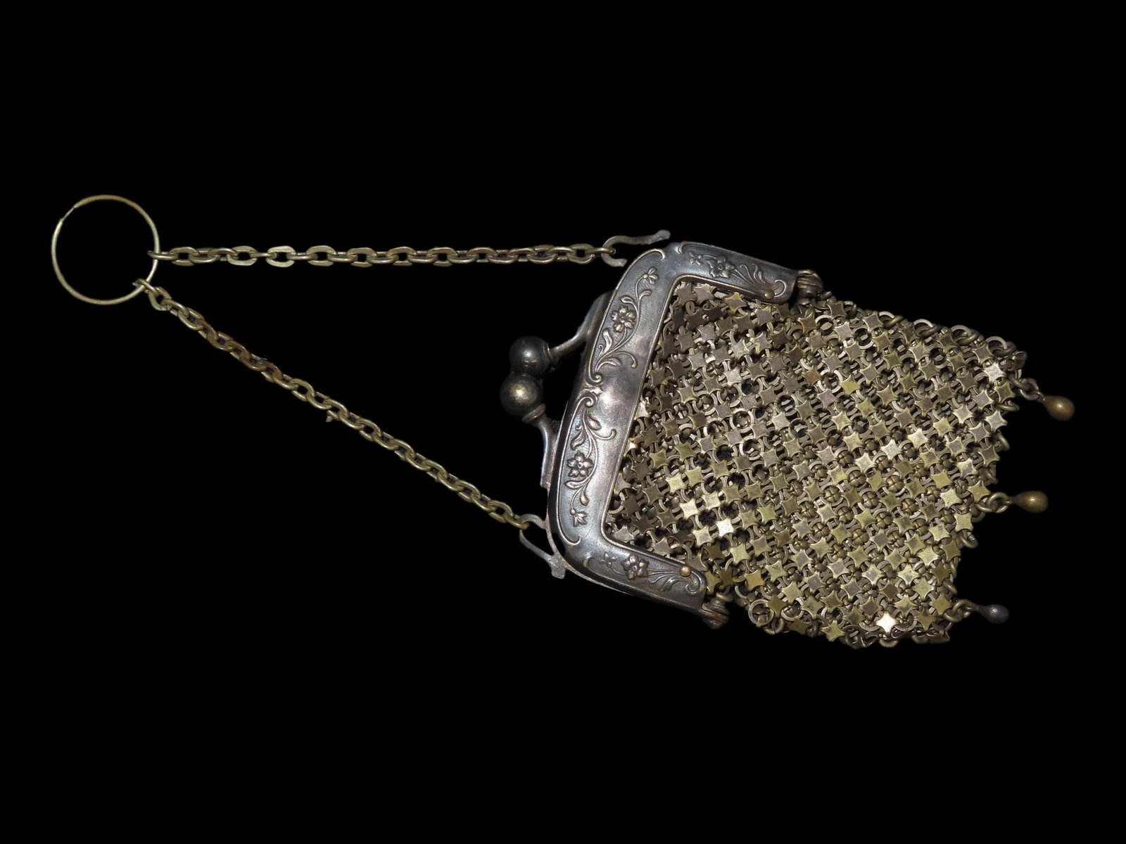 Antique Victorian German Silver Chatelaine Purse, 1860-1900 (1 of 4)