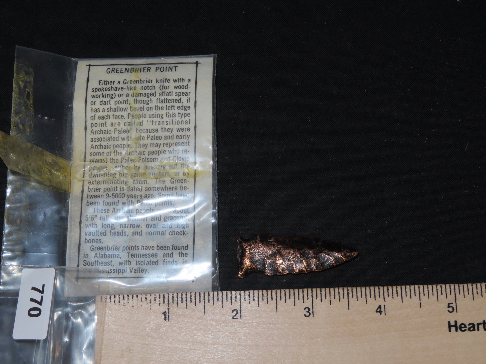 Unique Metal Cast Arrowhead with Document - 7