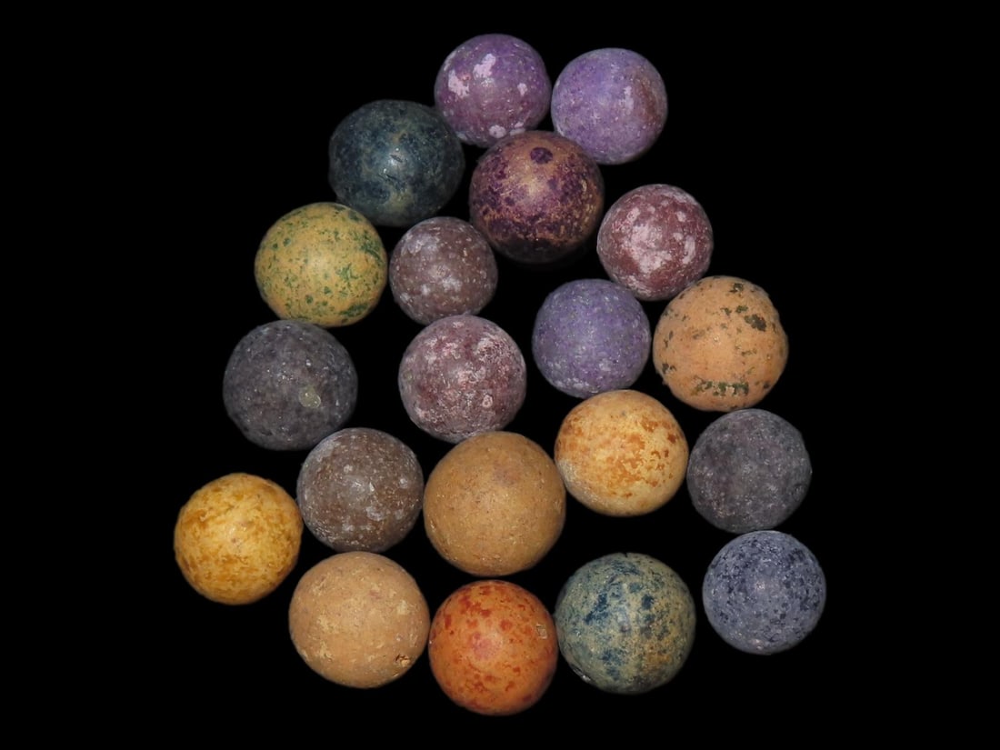 Collection of Early Marbles, Clay, 1830s-1920s (1 of 2)
