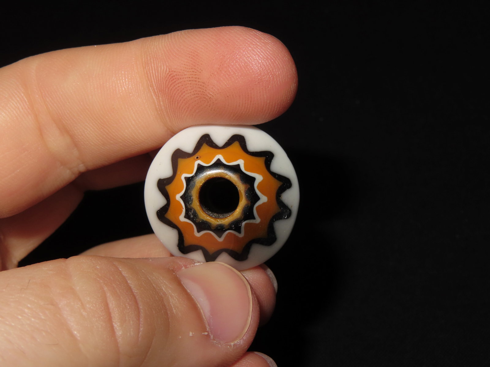 Chevron Glass Bead - 4