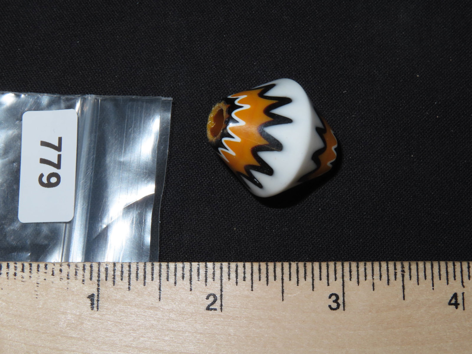 Chevron Glass Bead - 5