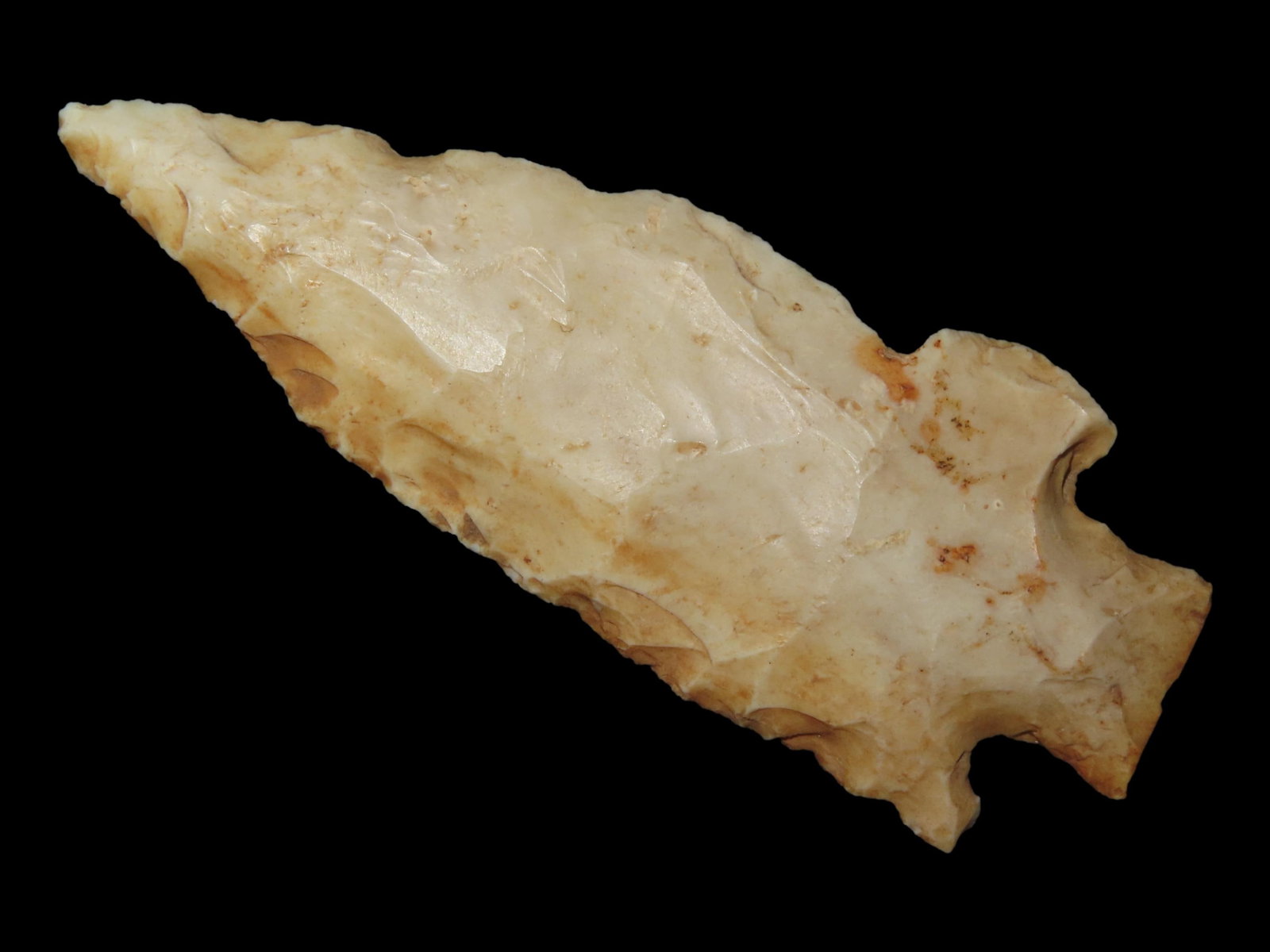 3 5/8?? Etley Point, Creek Stained Chert, Ex. Steve McCabe Collection, Late Archaic/Early Woodland,: 3 5/8” Etley Point, Creek Stained Chert, Ex. Steve McCabe Collection, Late Archaic/Early Woodland, 2500-1500 BC